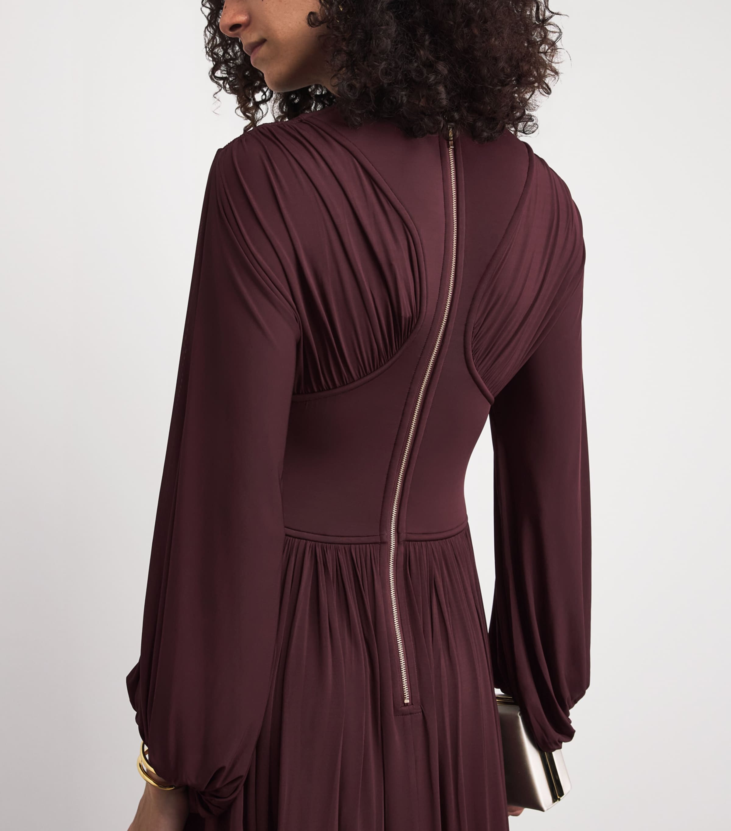 Zimmermann Womens Gathered Luna Maxi Dress Mahogany Image 5
