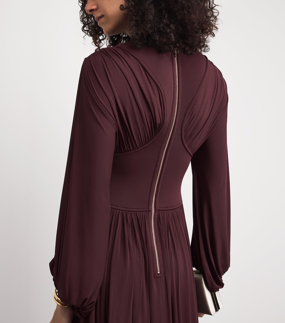 Zimmermann Womens Gathered Luna Maxi Dress Mahogany Image 5