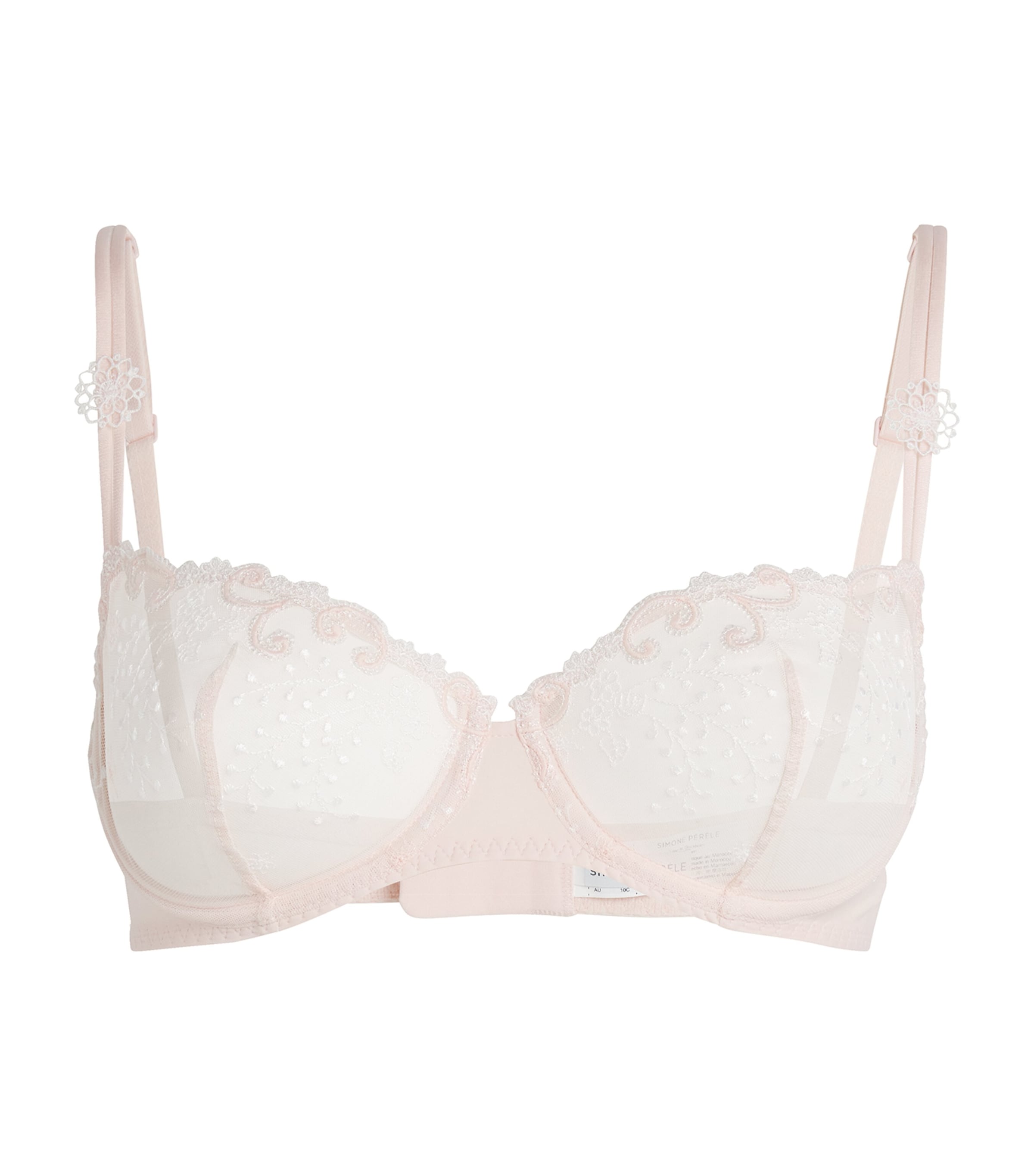 Simone Perele Lace Délice Half-cup Bra In Pink