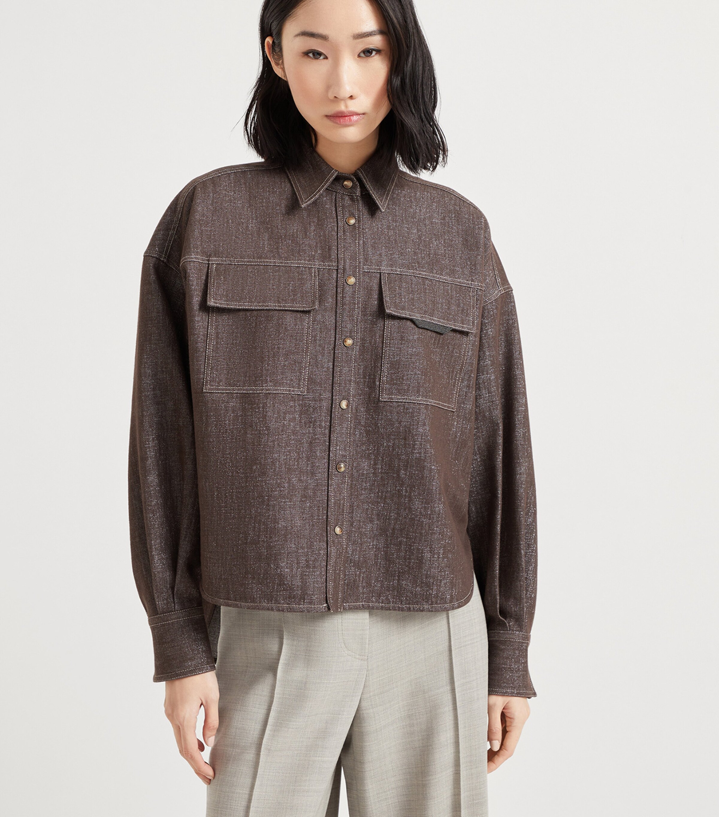 Sparkling No-Fade Denim Shirt C003 Image 2