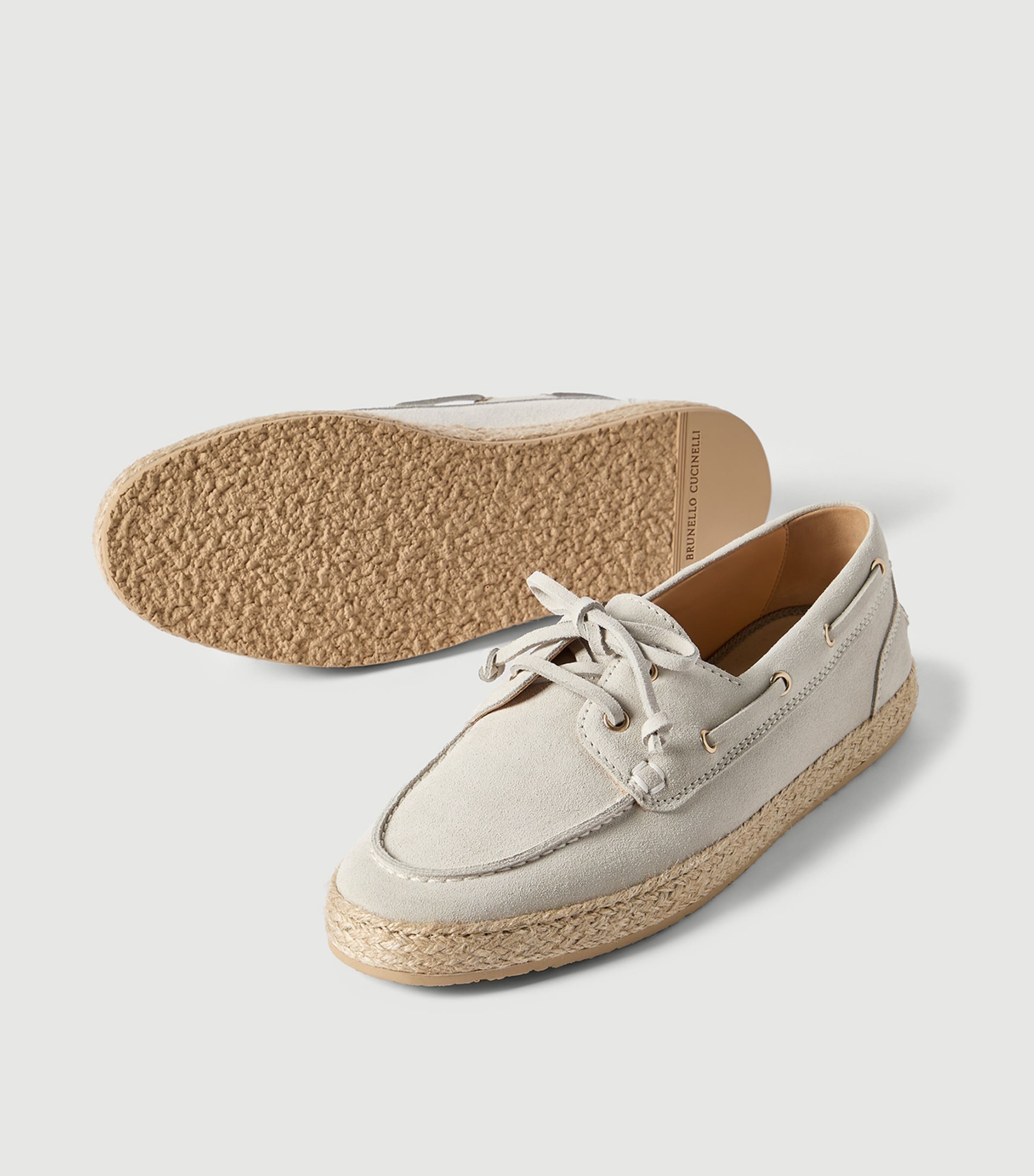 Brunello Cucinelli Suede Penny Loafer Espadrilles Image 6