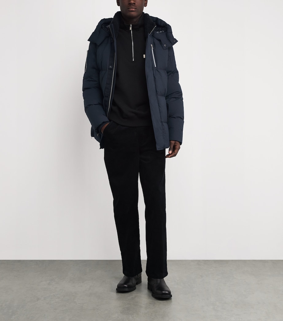 Down Shearling-Trim 3Q Jacket NAVY - 833 Image 2