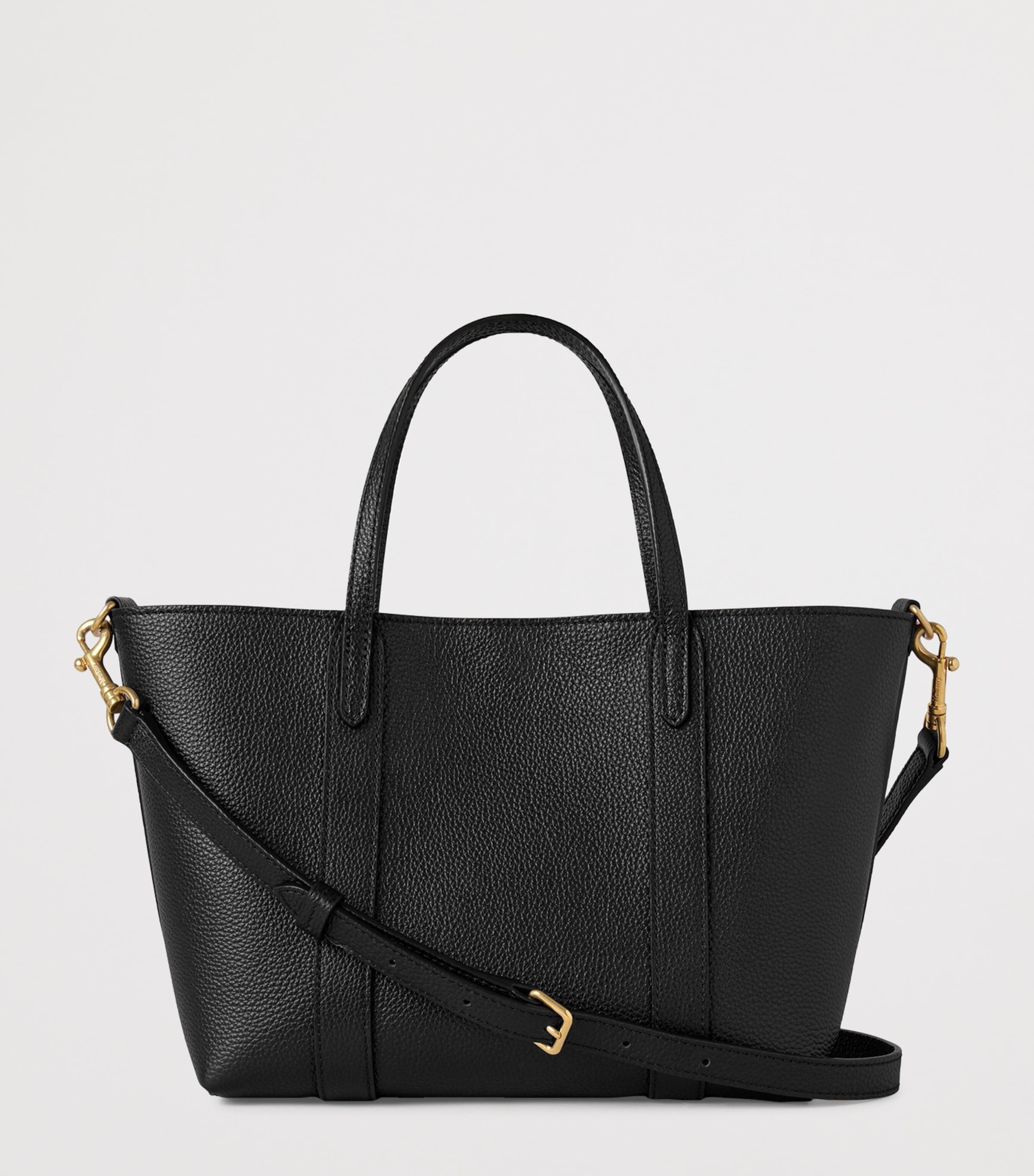 Mini Leather Bayswater Tote Bag BLACK Image 3