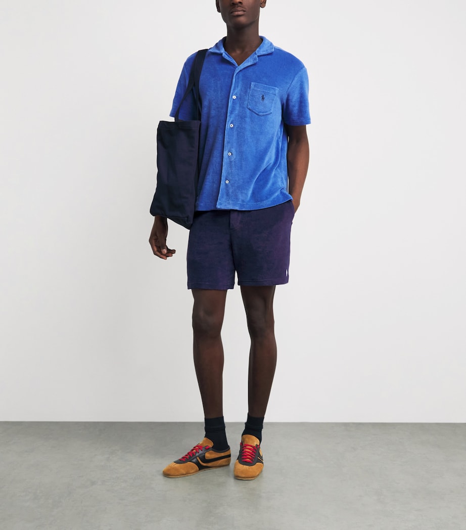 Polo Ralph Lauren Mens Cotton Terry Polo Pony Shorts Newport Navy Image 2