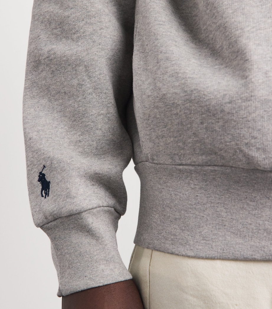 Polo Ralph Lauren Mens Cotton-Blend Logo Sweatshirt Dark Sport Heather Image 3