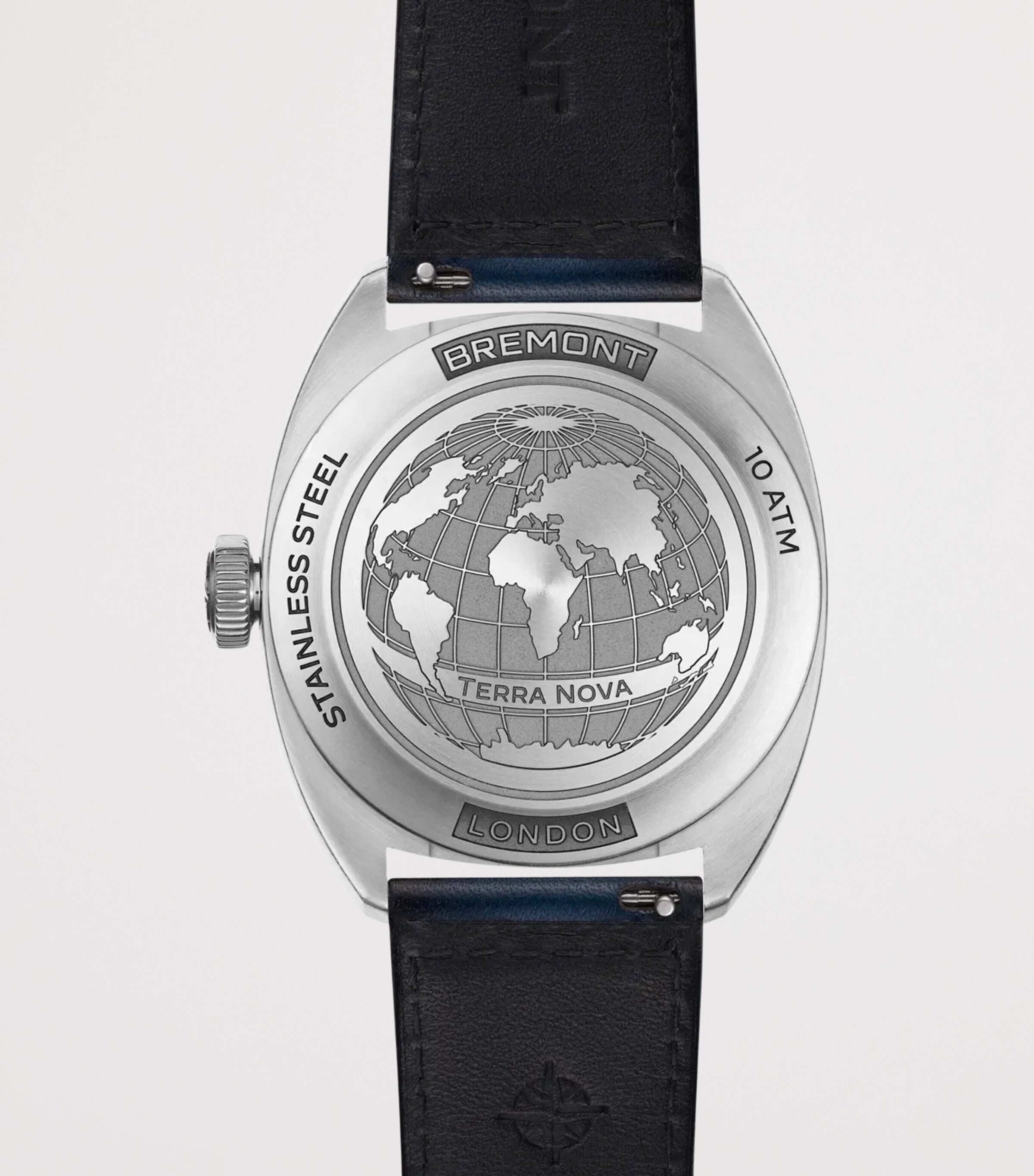 Bremont Stainless Steel Terra Nova Jumping Hour Watch 40.5mm Blue Image 2