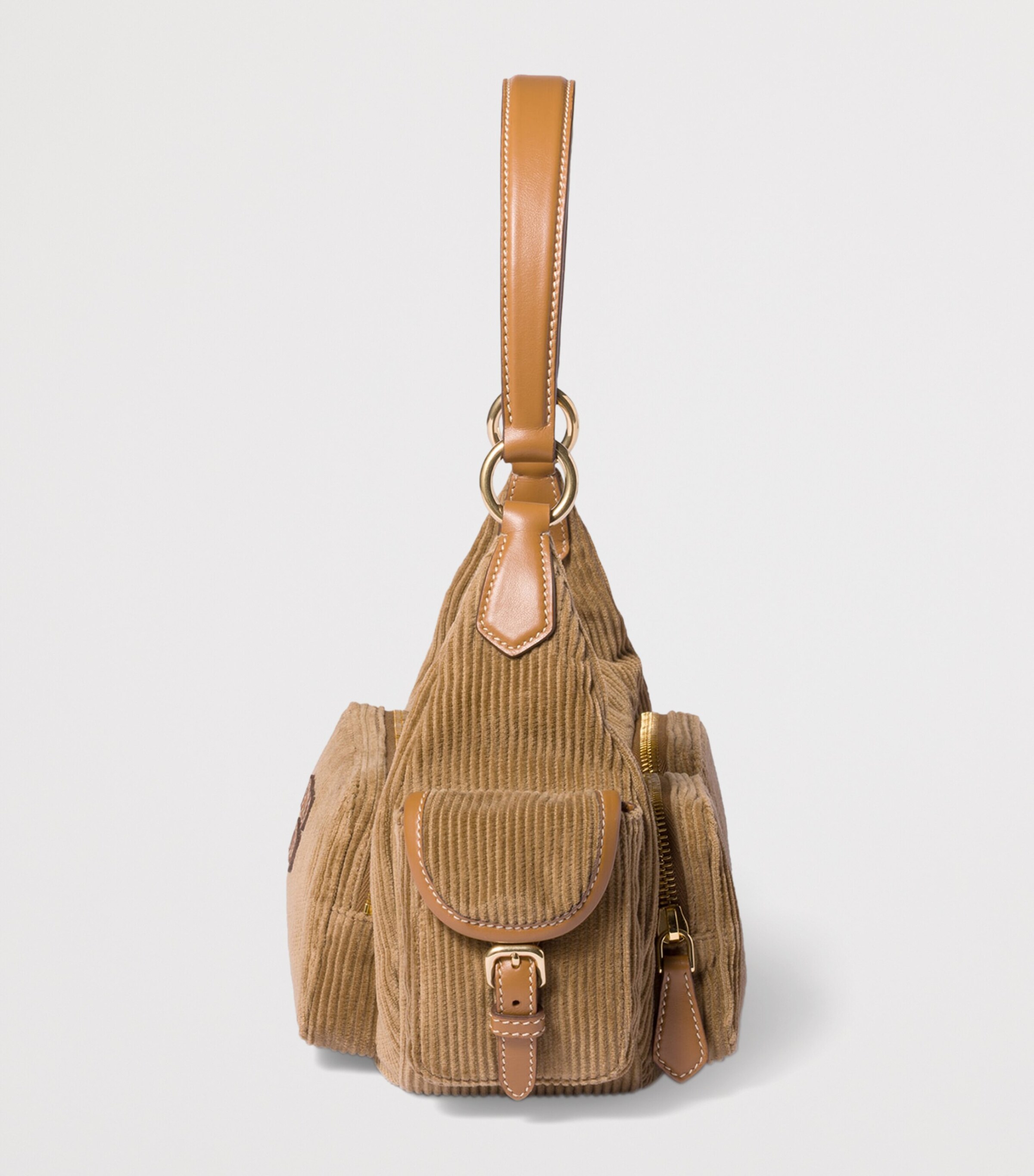 Miu Miu Corduroy Pocket Shoulder Bag Image 7