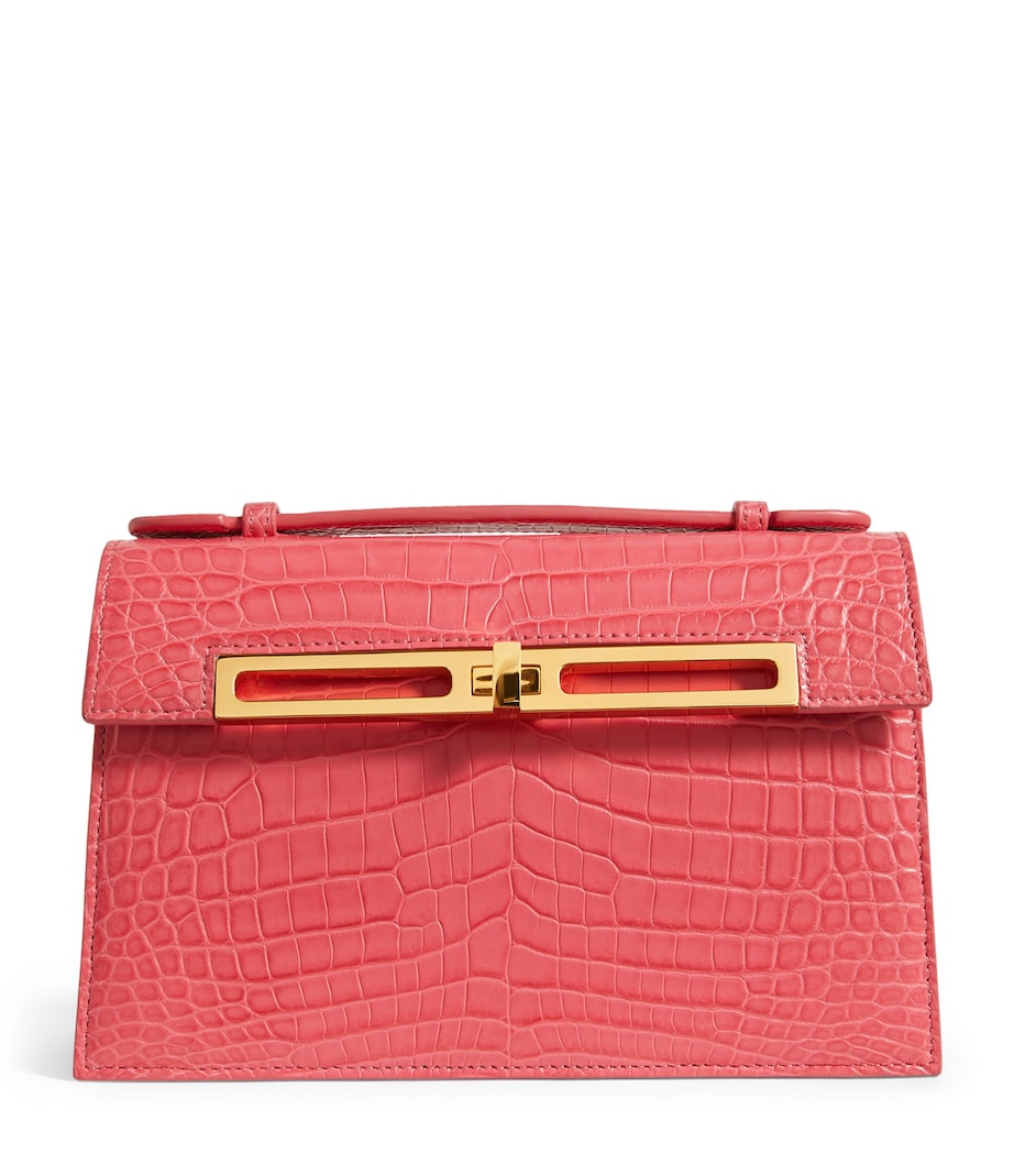 Mini Crocodile Emma Top-Handle Bag PINK MATTE Image 1