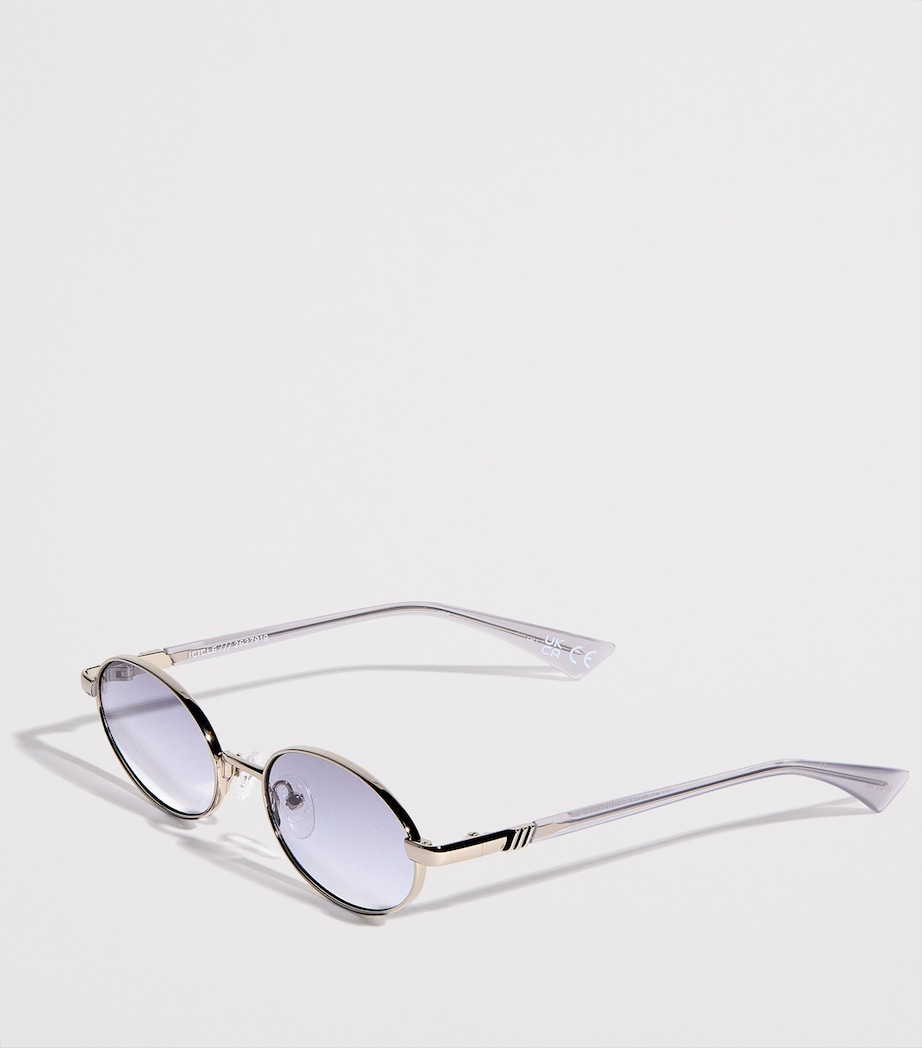 Le Specs Icicle Oval Sunglasses Sil Image 2