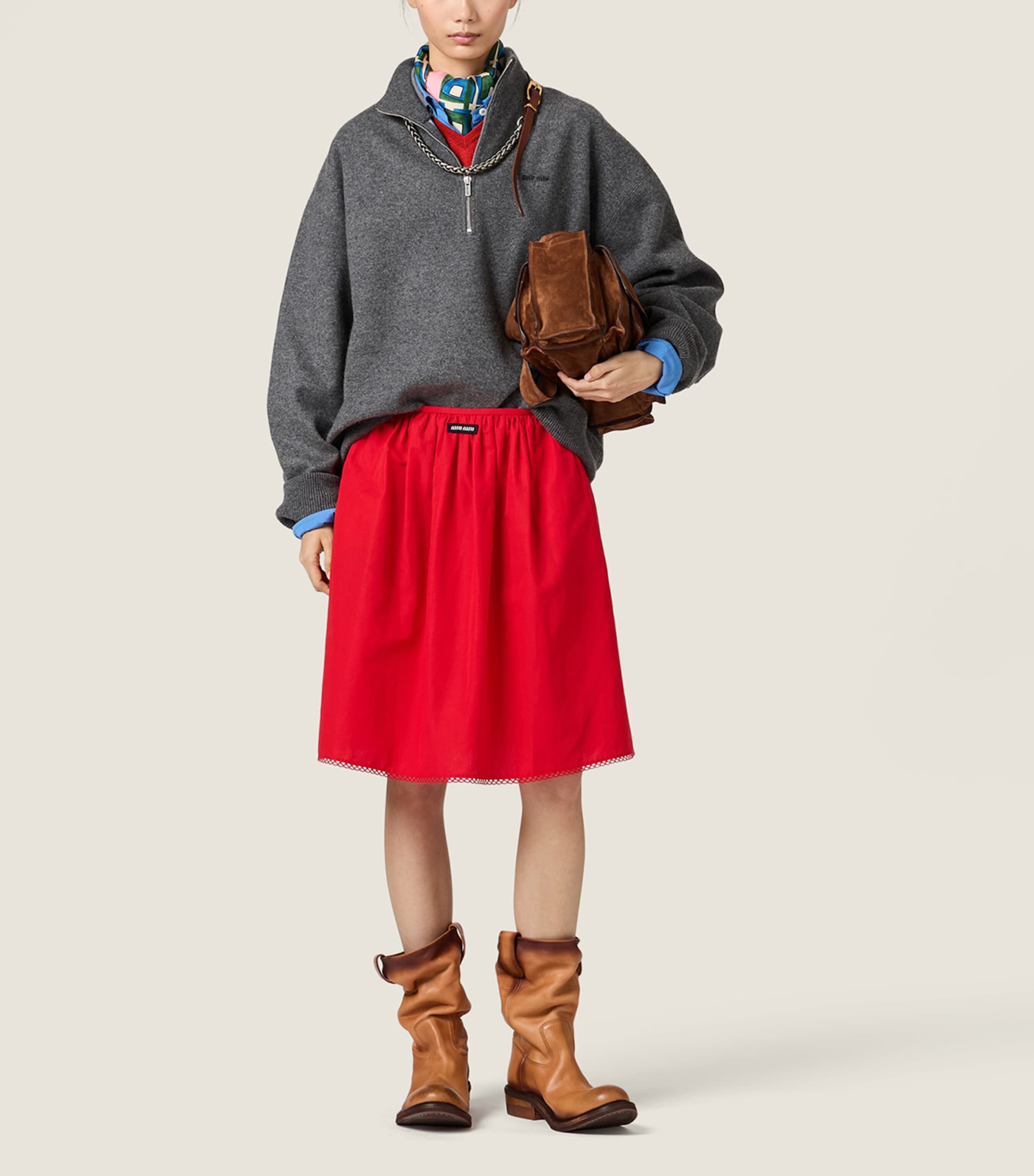 Miu Miu Womens Cashmere Logo Sweater Image 2