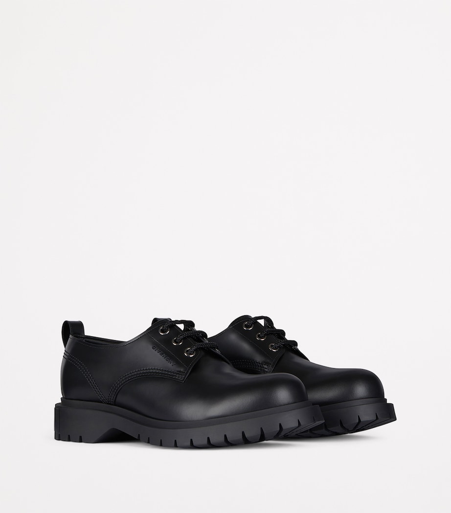 Leather Derby Shoes BLACK Image 2
