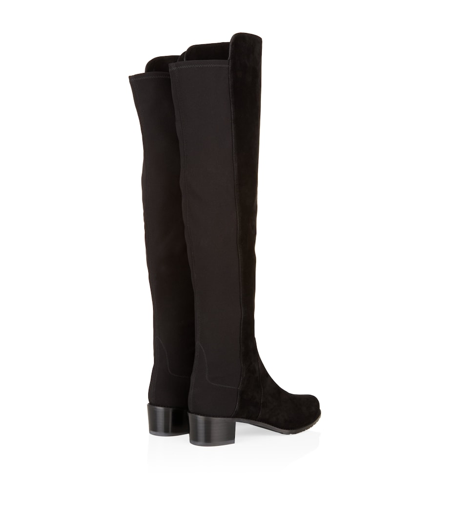 Suede Reserve Over-The-Knee Boots 40 BLACK Image 3