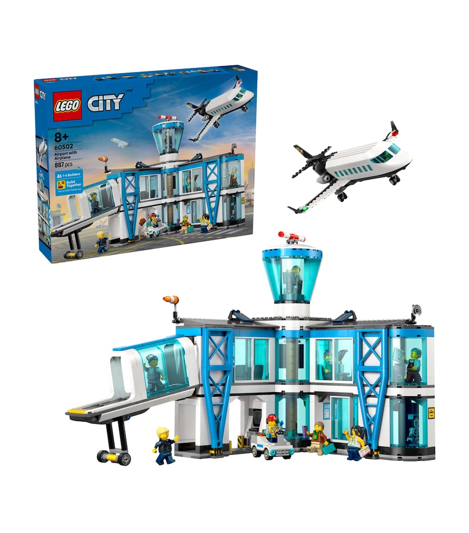 LEGO City Airport with Airplane Toy Model Kit 60502 MULTI Image 1
