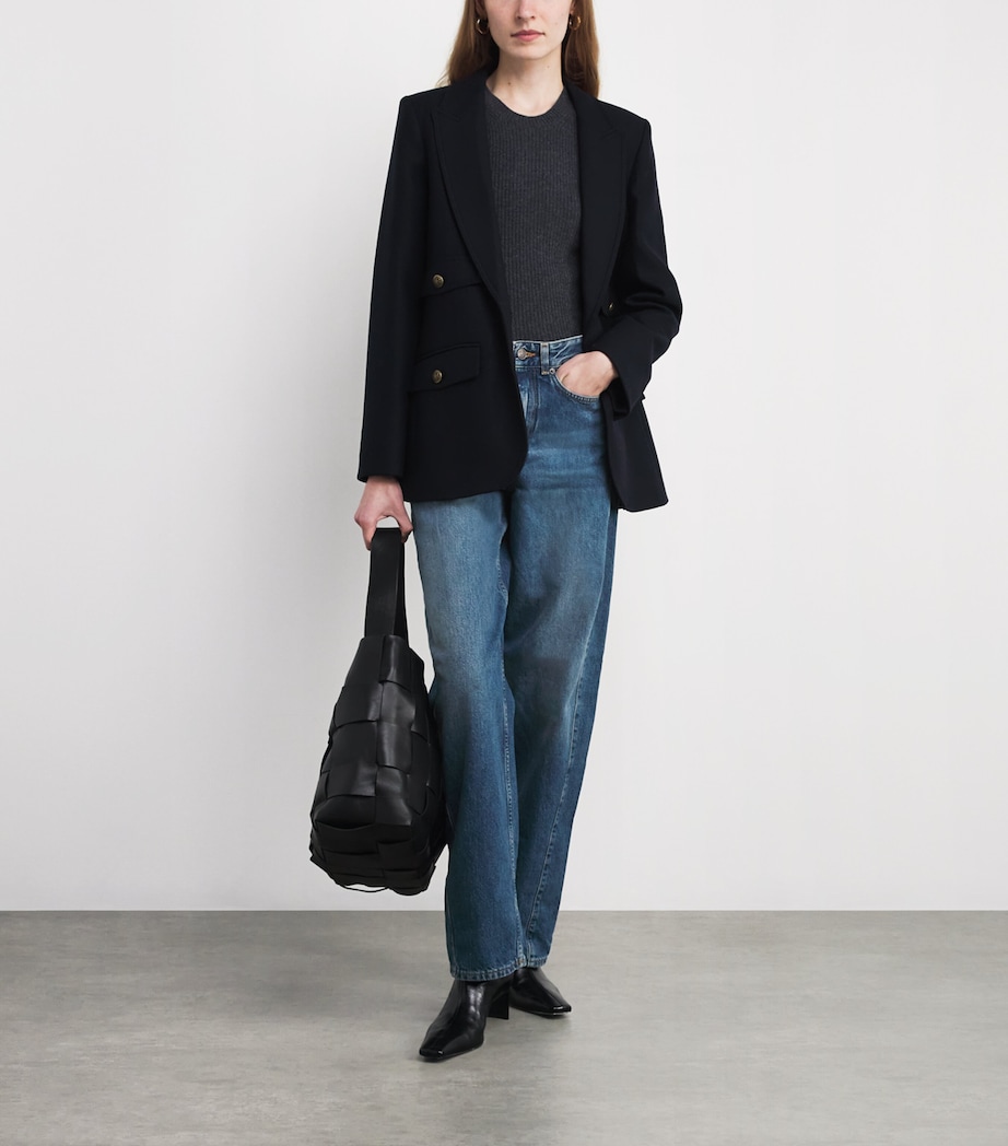 Tapered Puddle Jeans MID BLUE WASH Image 2