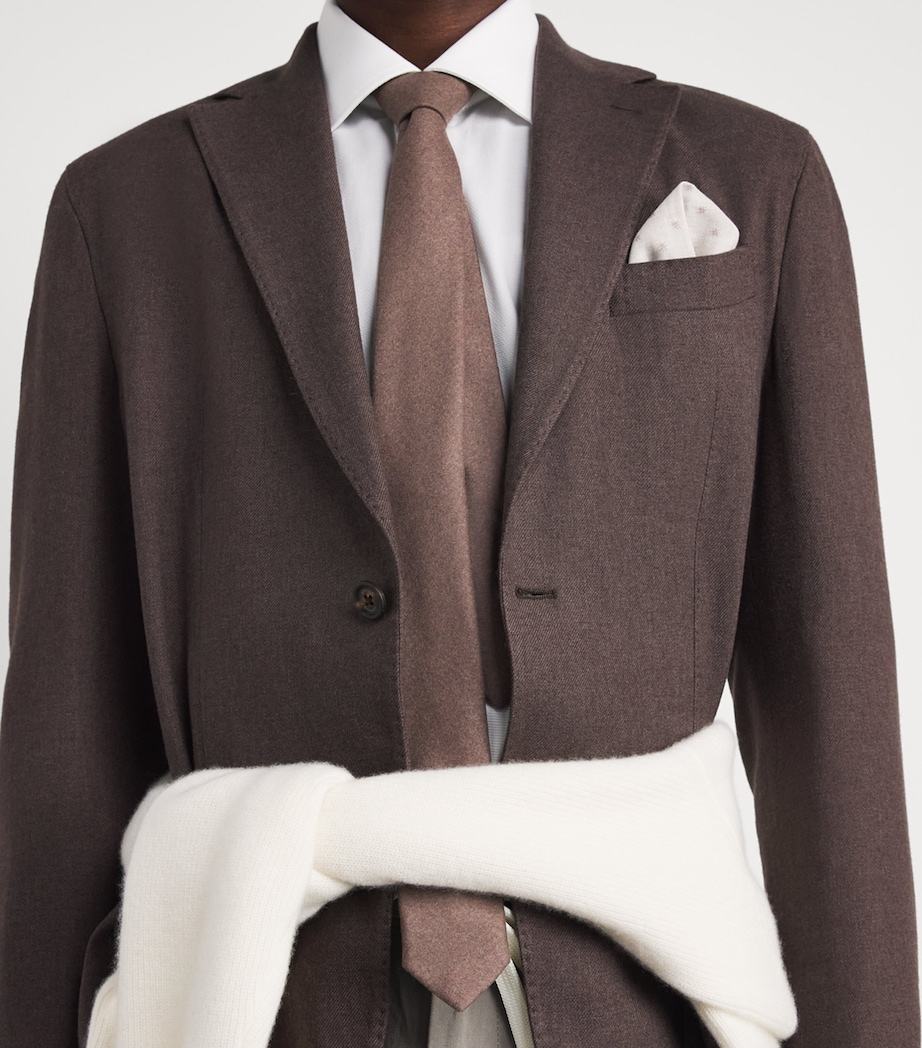 Eleventy Wool-Silk-Cashmere Tie Moro Image 2