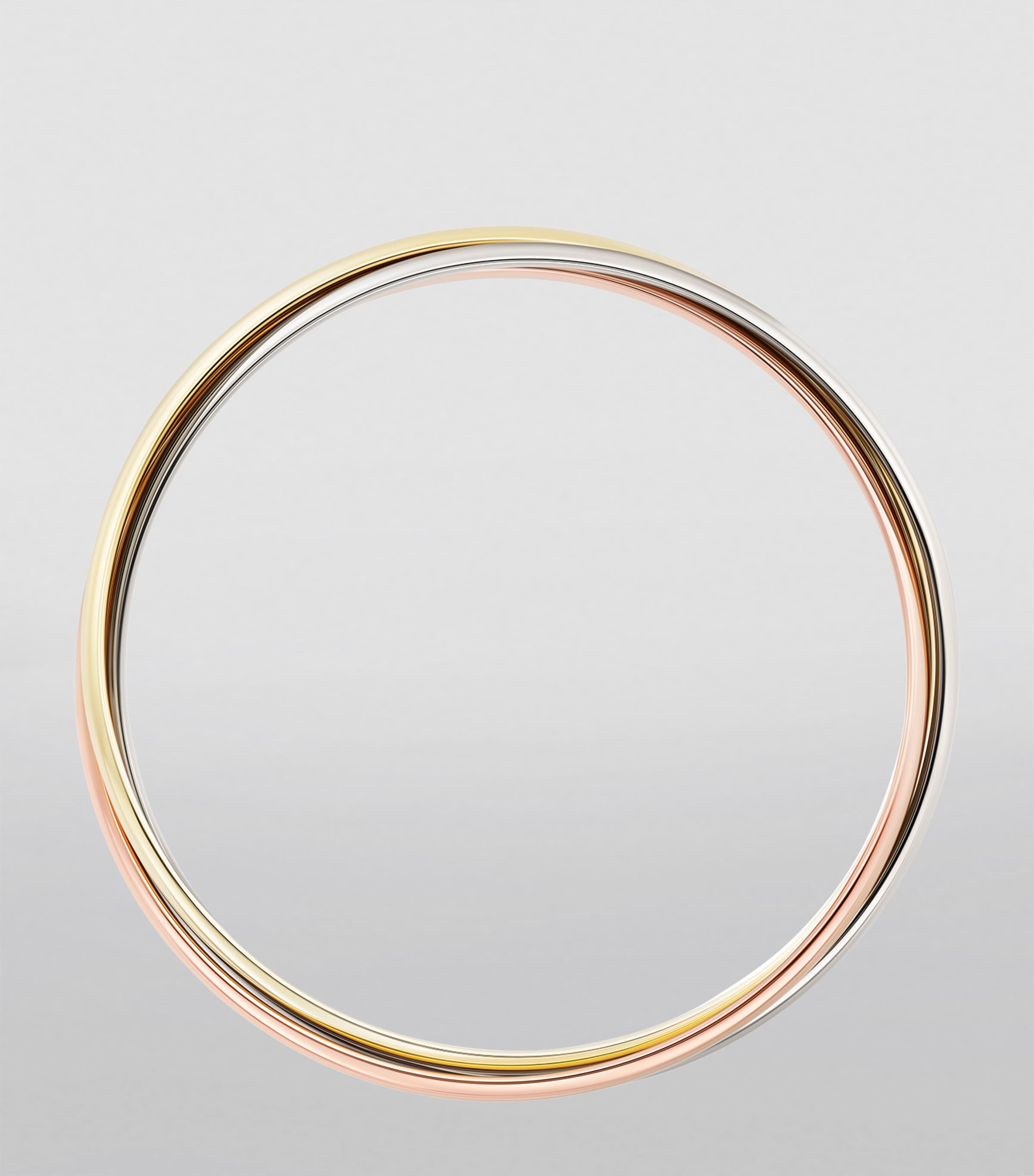 Large White, Rose and Yellow Gold Trinity Bracelet MIXED GOLD Image 3