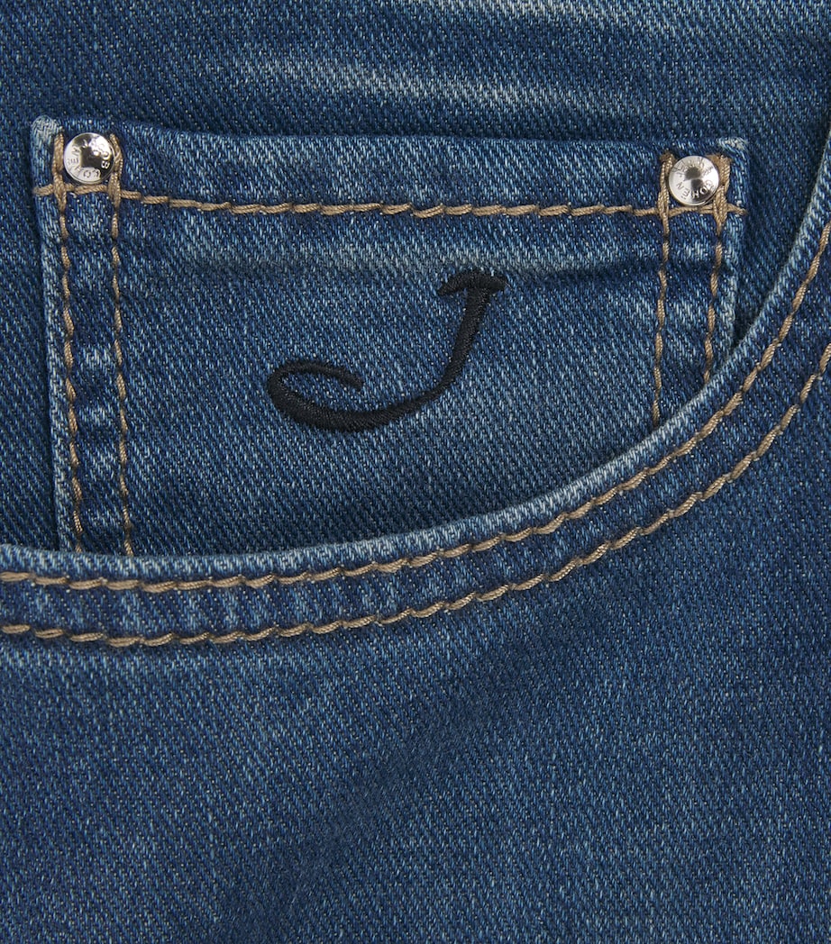 JACOB COHËN Mens Bard Slim Jeans Medium Blue Image 6