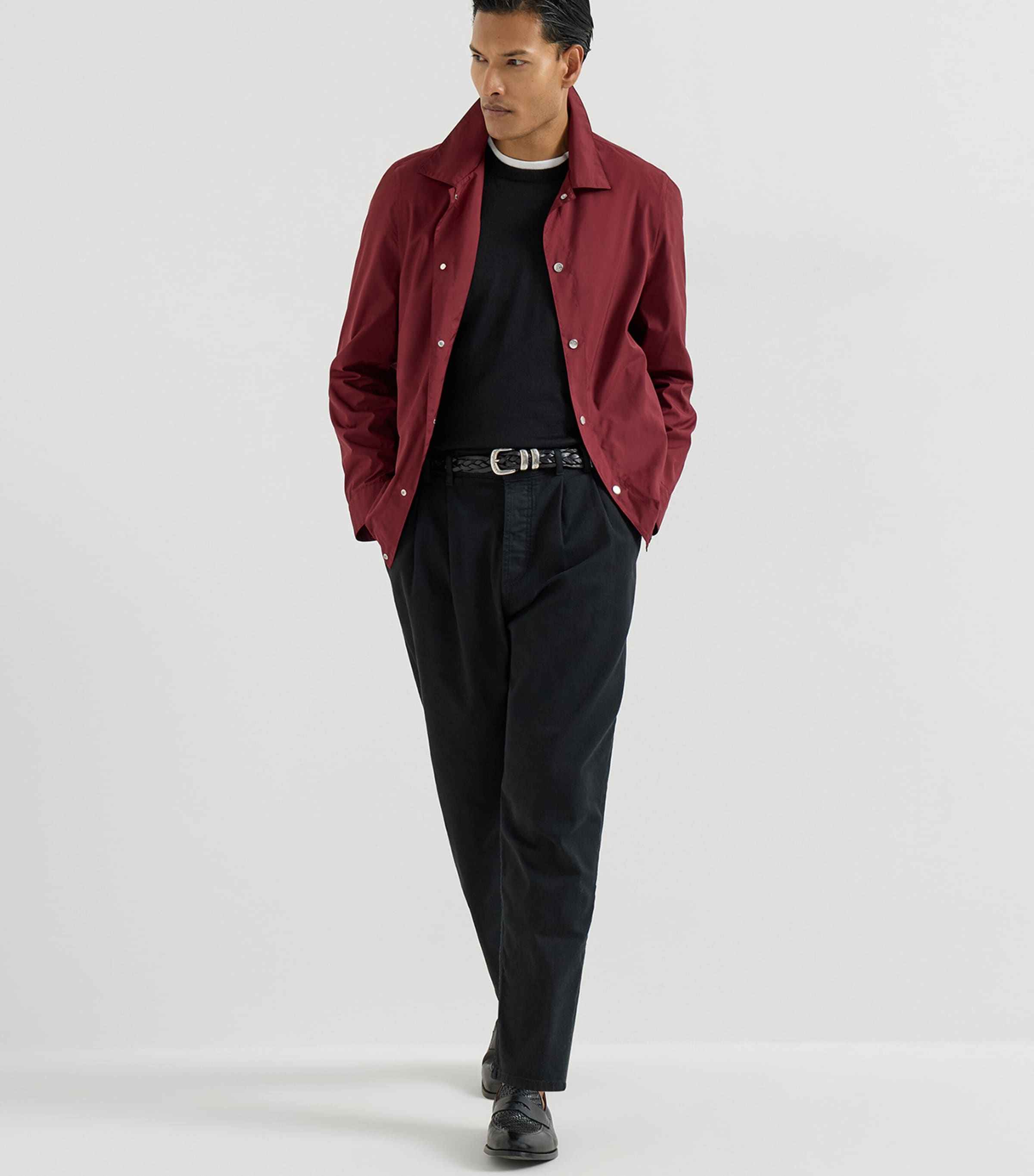 Brunello Cucinelli Mens Cashmere-Silk Crew-Neck Sweater Image 2