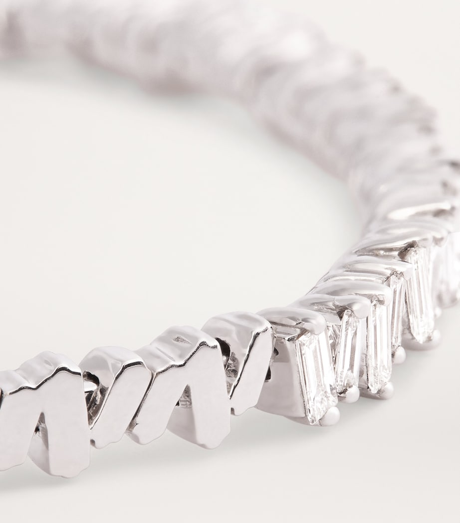 White Gold and Diamond Classic Bangle 18K WG/WD Image 6