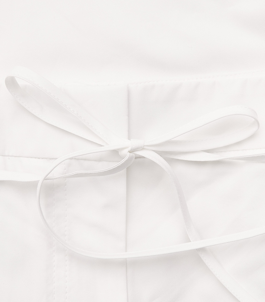 Jacquemus Womens Cotton Marin Cropped Trousers White Image 6