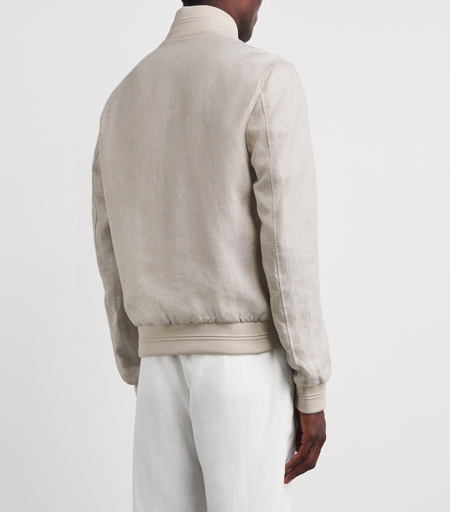 Linen Bomber Jacket 35 NATURAL Image 4