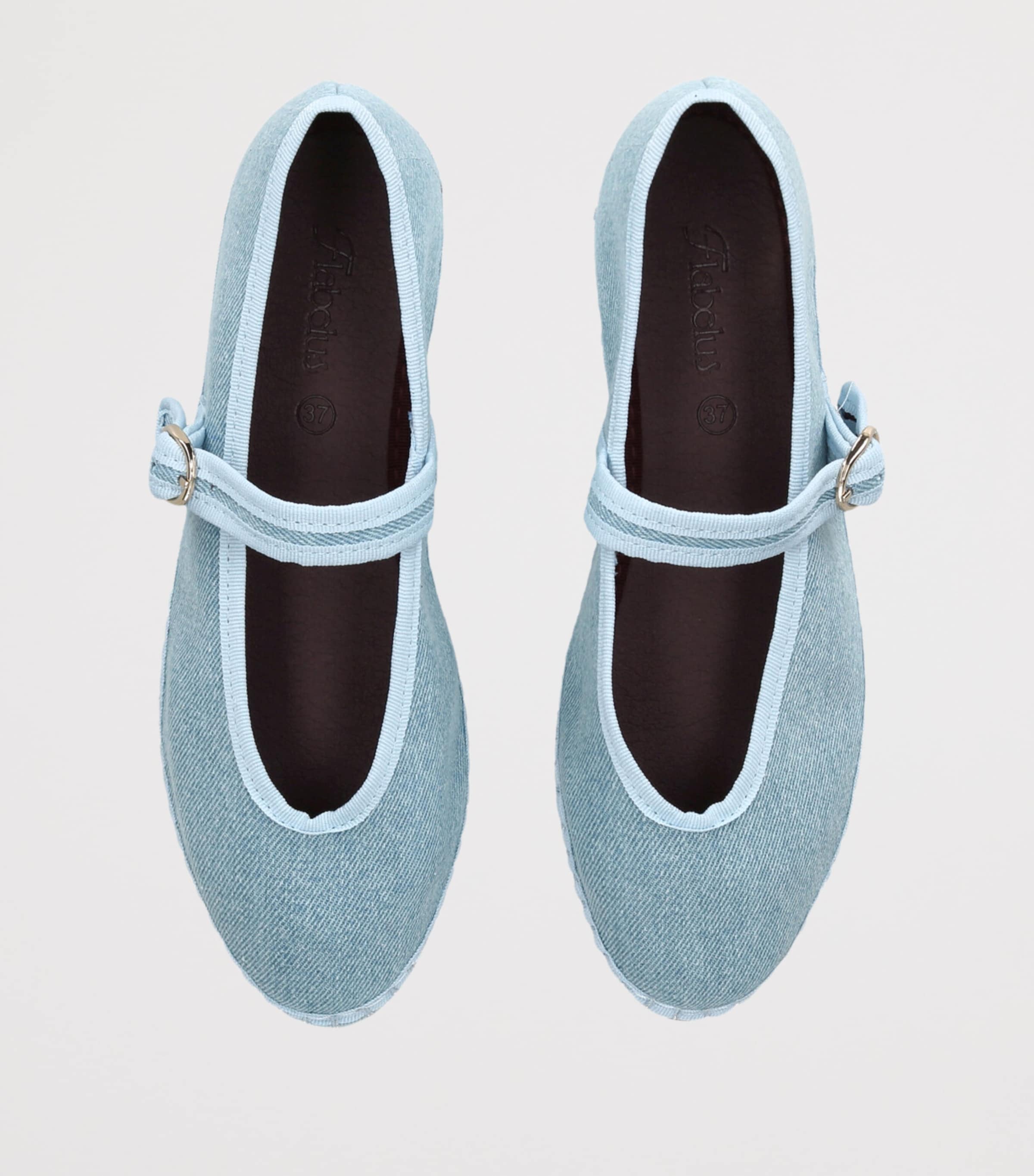 Flabelus Denim Pierre Mary Janes Pale Blue Image 4
