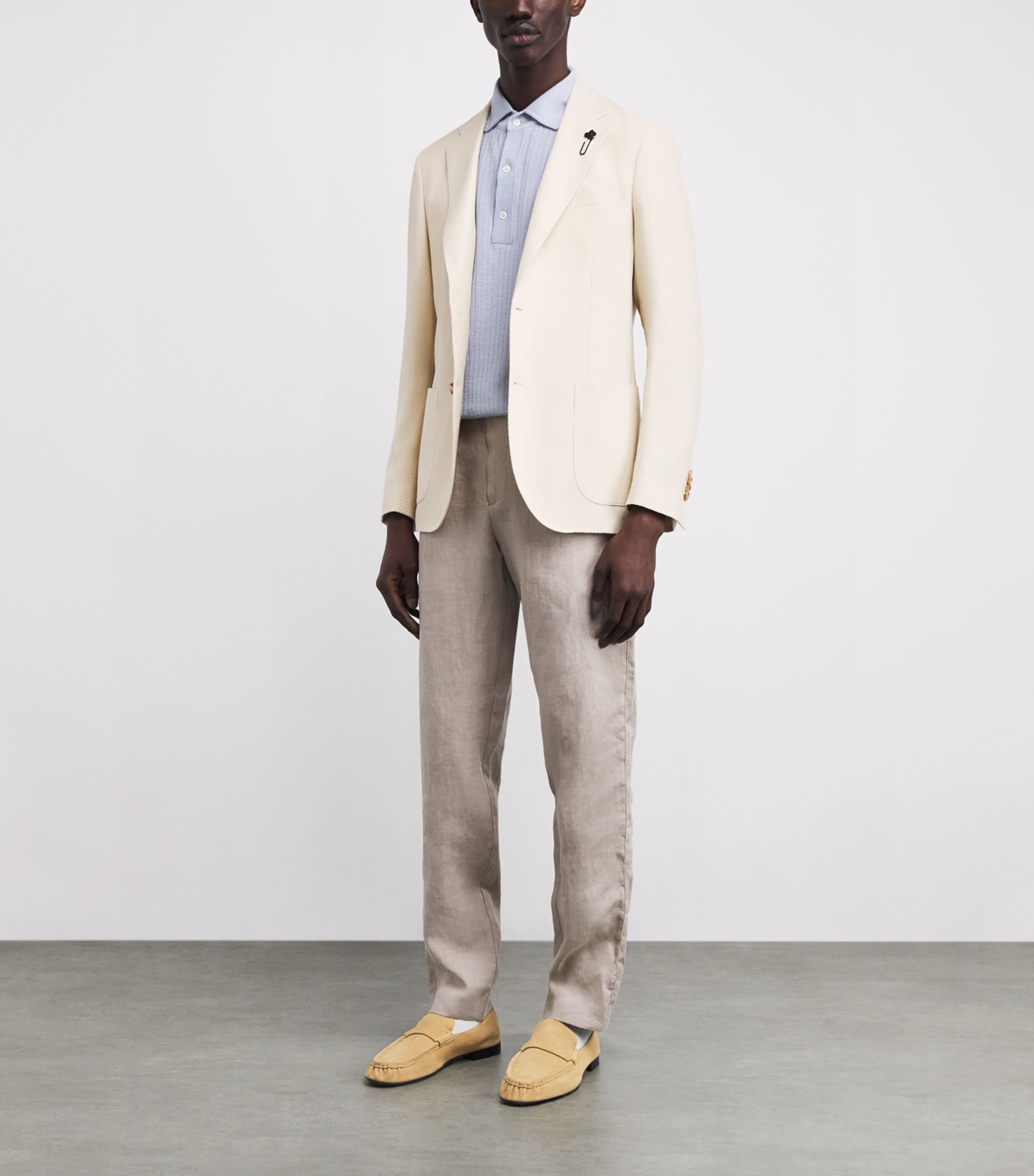 Wool-Cotton Patch Pocket Blazer 150 MILK Image 2