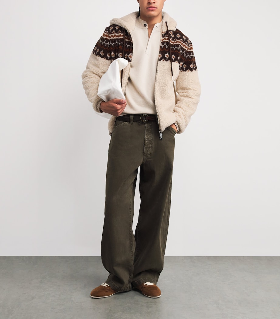 Wool-Blend Geometric Jacquard Hoodie P22 Image 2