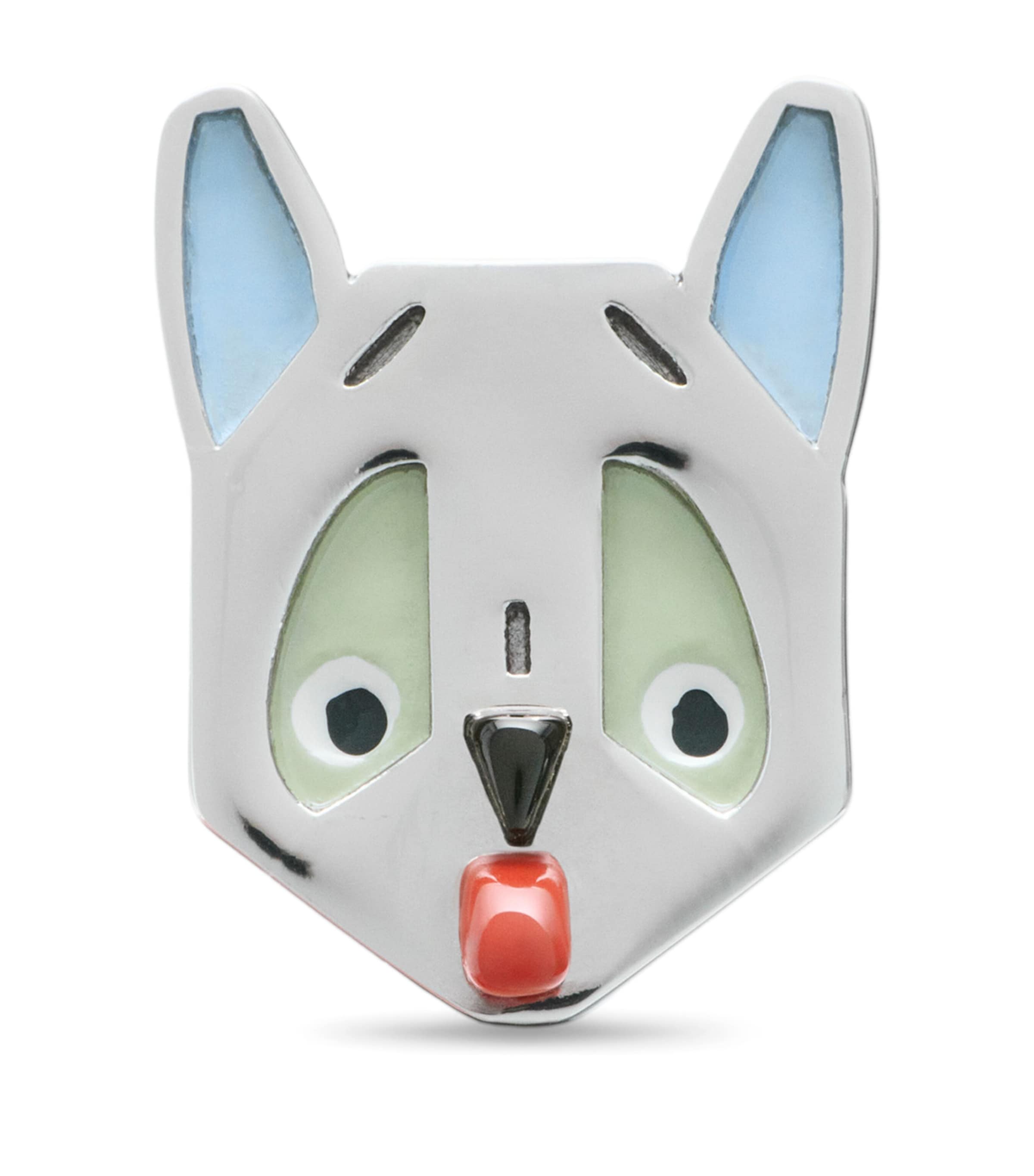 Loewe Futurist Cat Dice Bag Charm In Multi