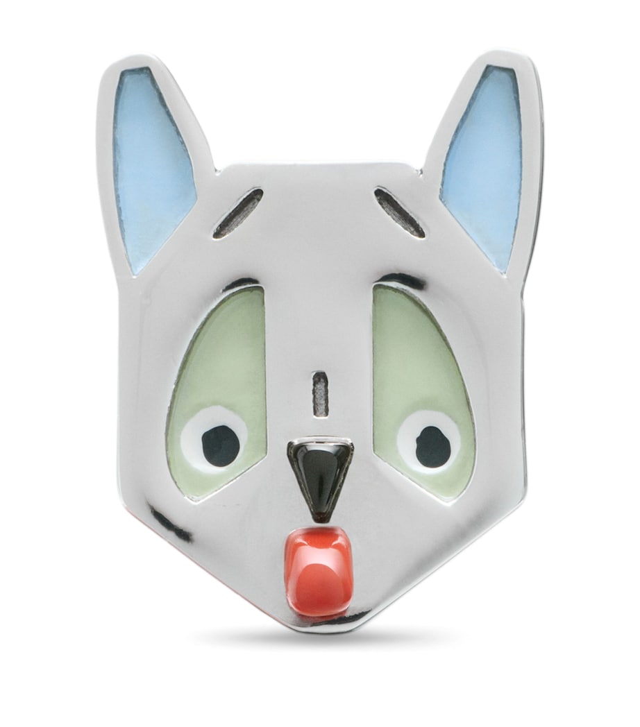 x Louis Wain Futurist Cat Bag Charm SILVER/BLUE Image 1