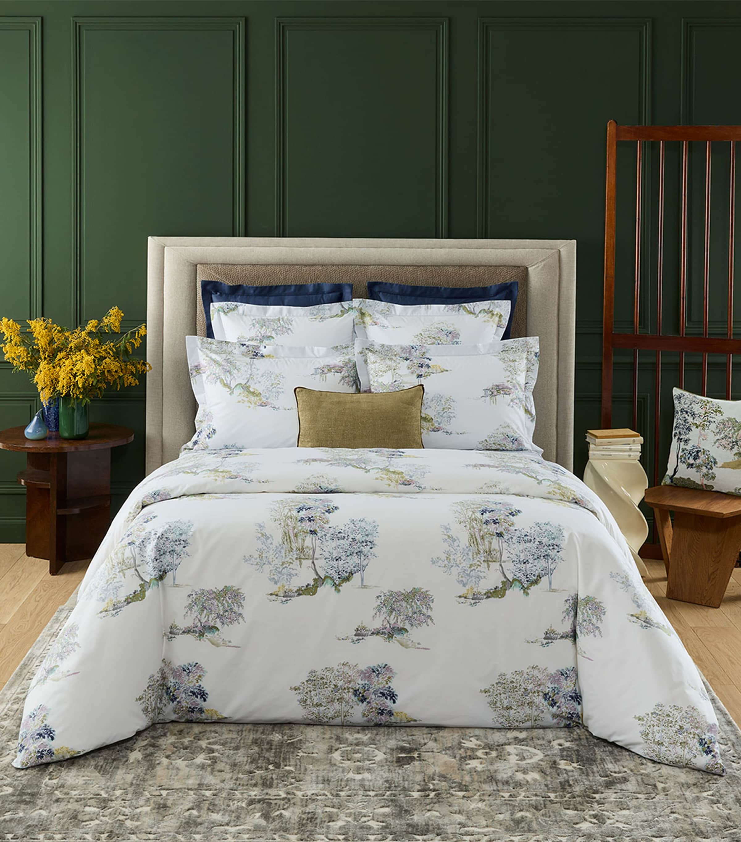 Yves Delorme Cotton Lande Double Fitted Sheet (140cm x 200cm) Image 1