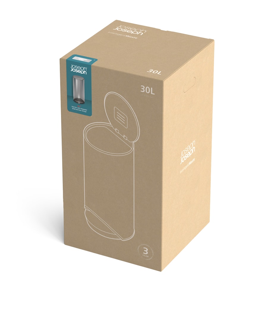 Large Easy-Push Arc Pedal Bin (30L) STAINLESS STEEL Image 7