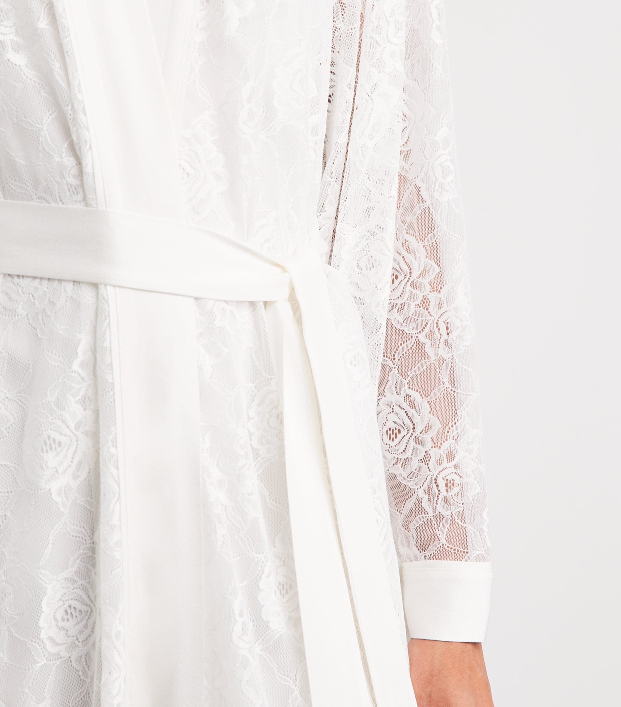 Bocan Womens Lace Mila Robe Off White Image 3