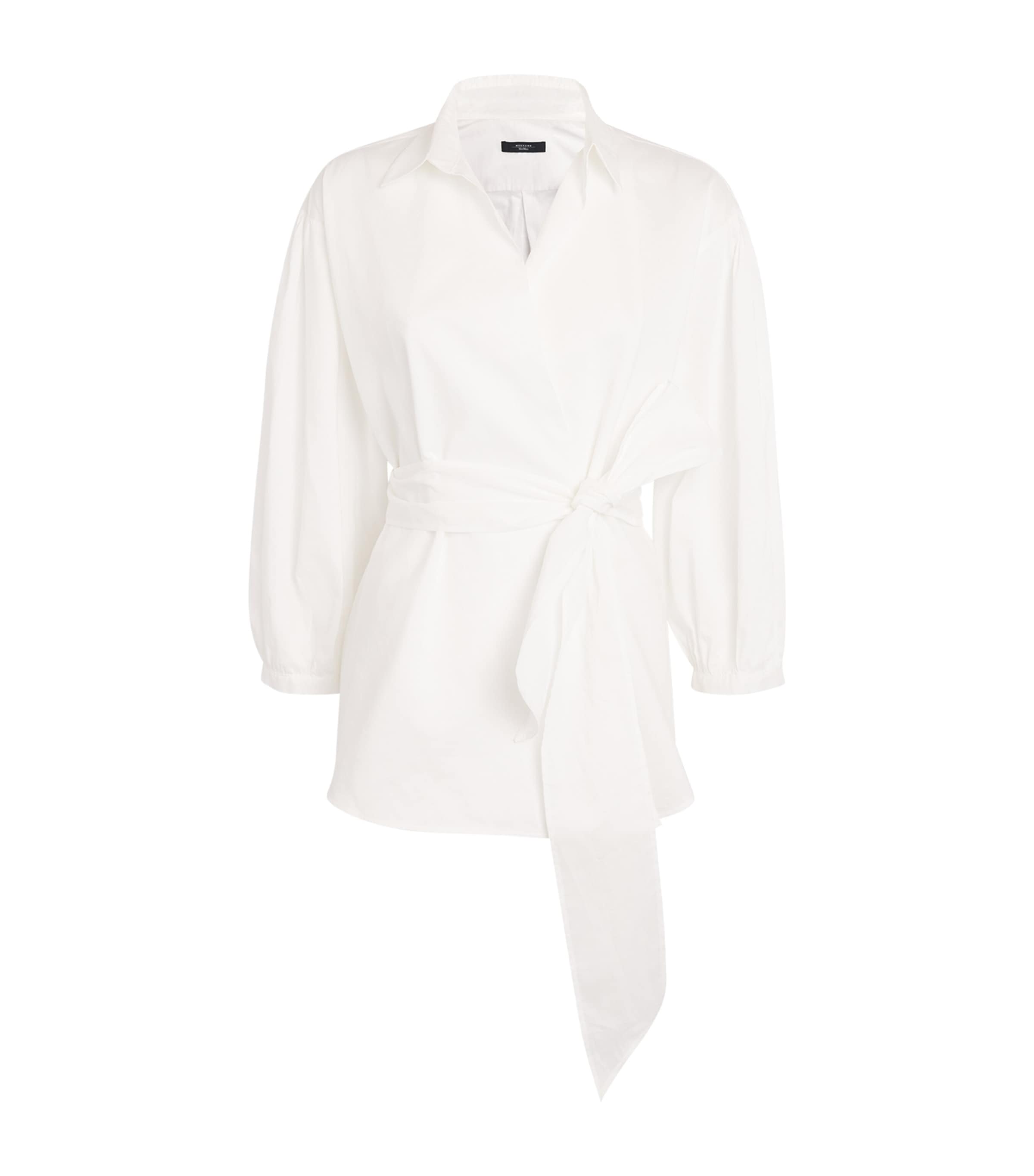 Weekend Max Mara Bluse Aus Baumwollgemisch In White