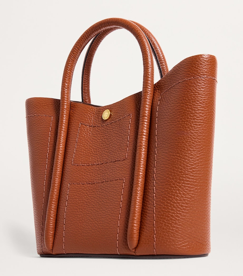 Grab Leather Rope Tote Bag TAN Image 4