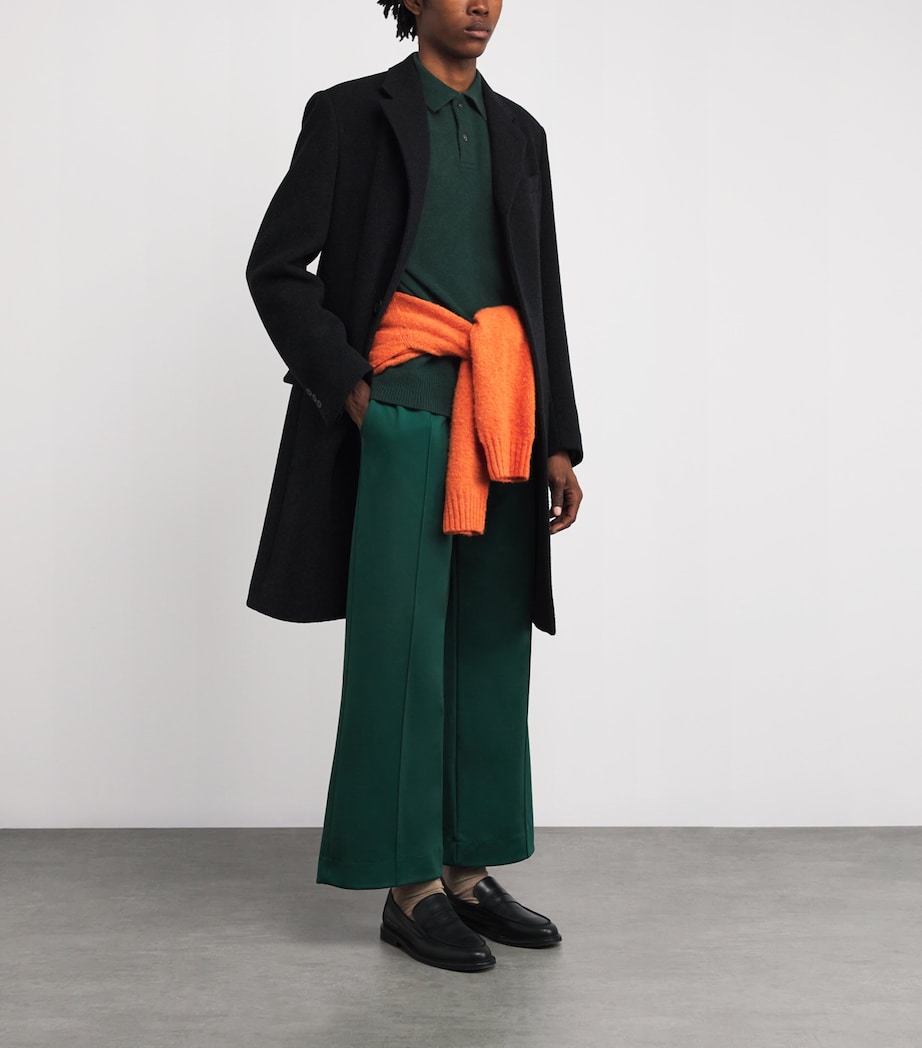 Cashmere Polo Sweater GREEN Image 2