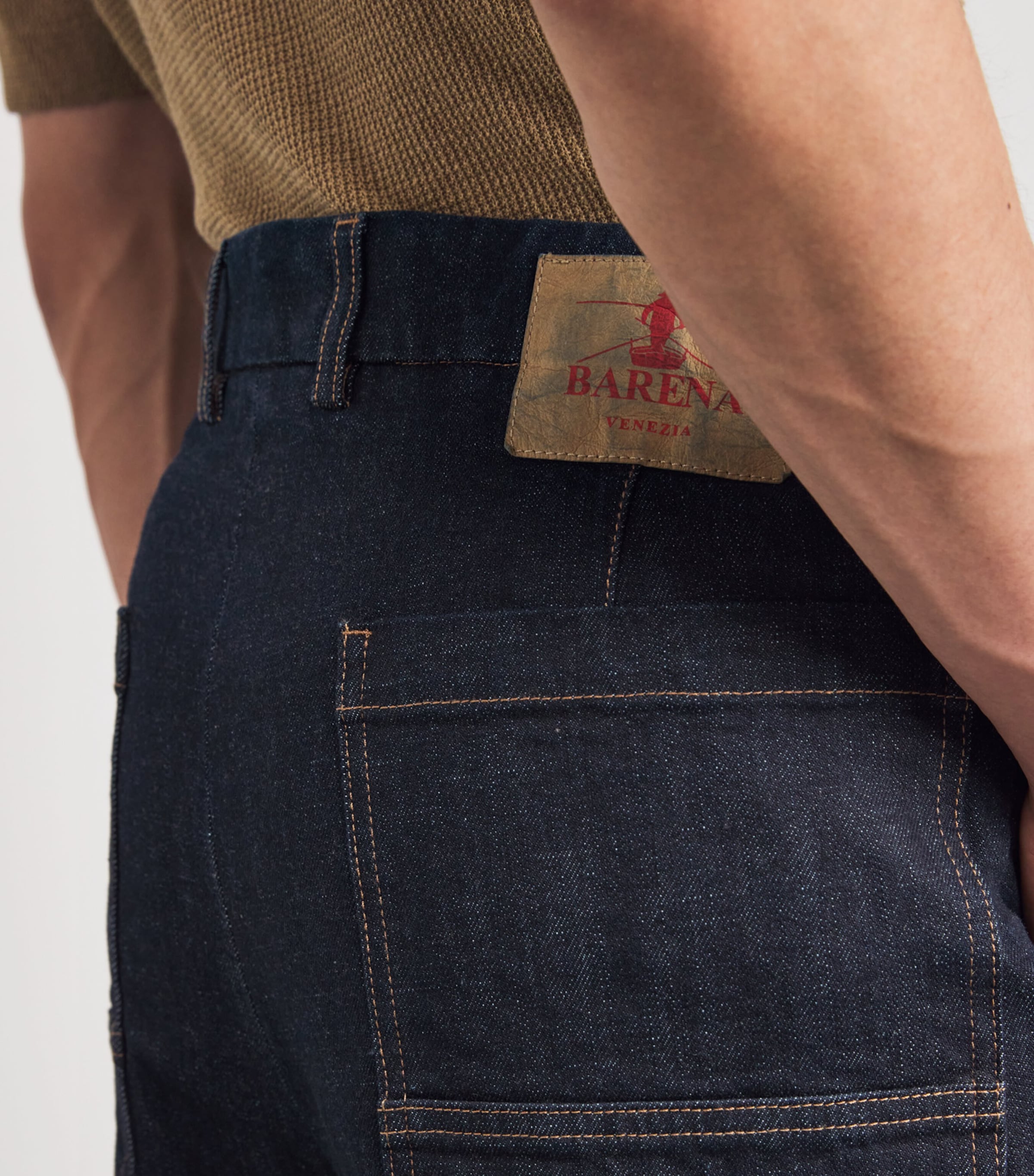 Pleated Wide-Leg Jeans 170 NAVY Image 6