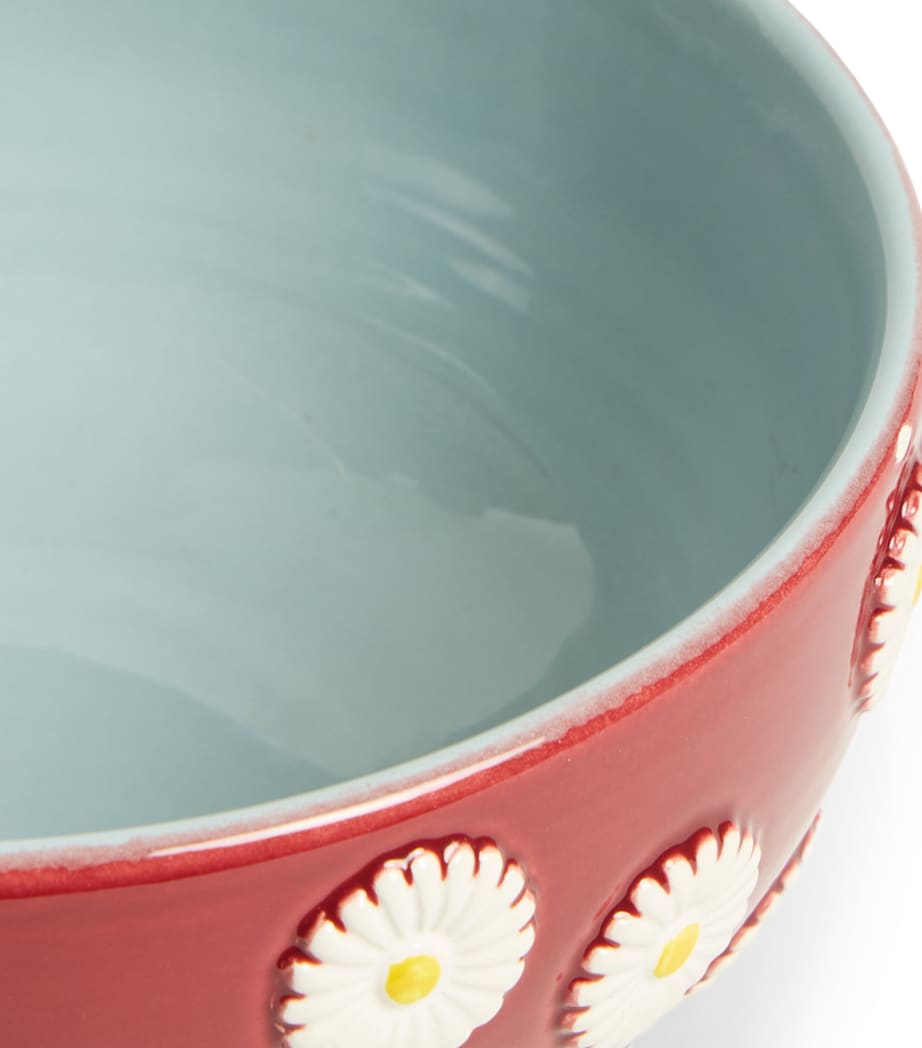 Ceramic Daisy Centrepiece (23cm) BORDEAUX Image 2