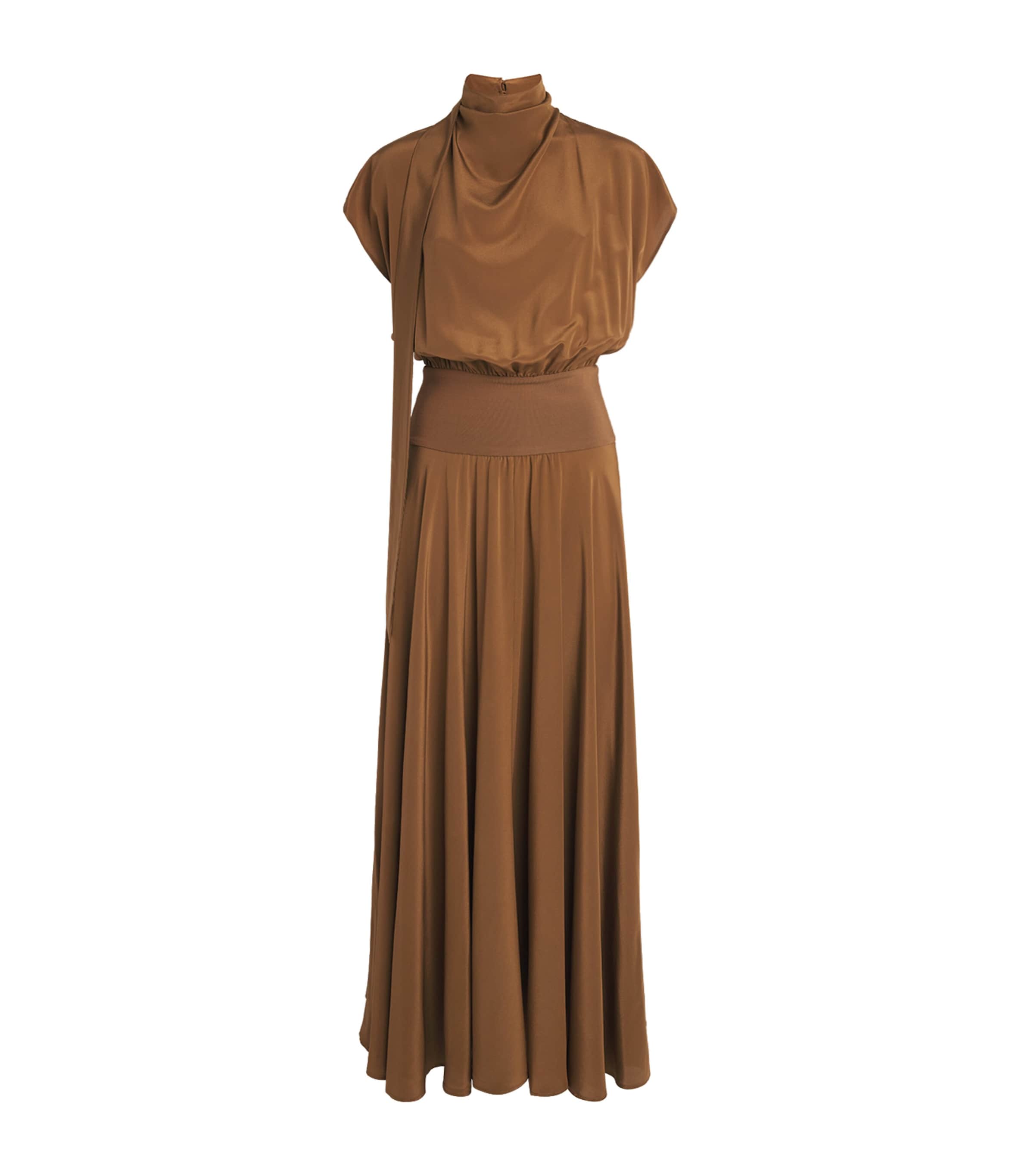 Silk Illi Maxi Dress OLIVE Image 1