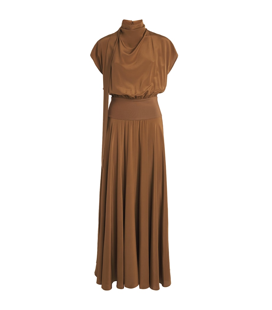 Silk Illi Maxi Dress OLIVE Image 1