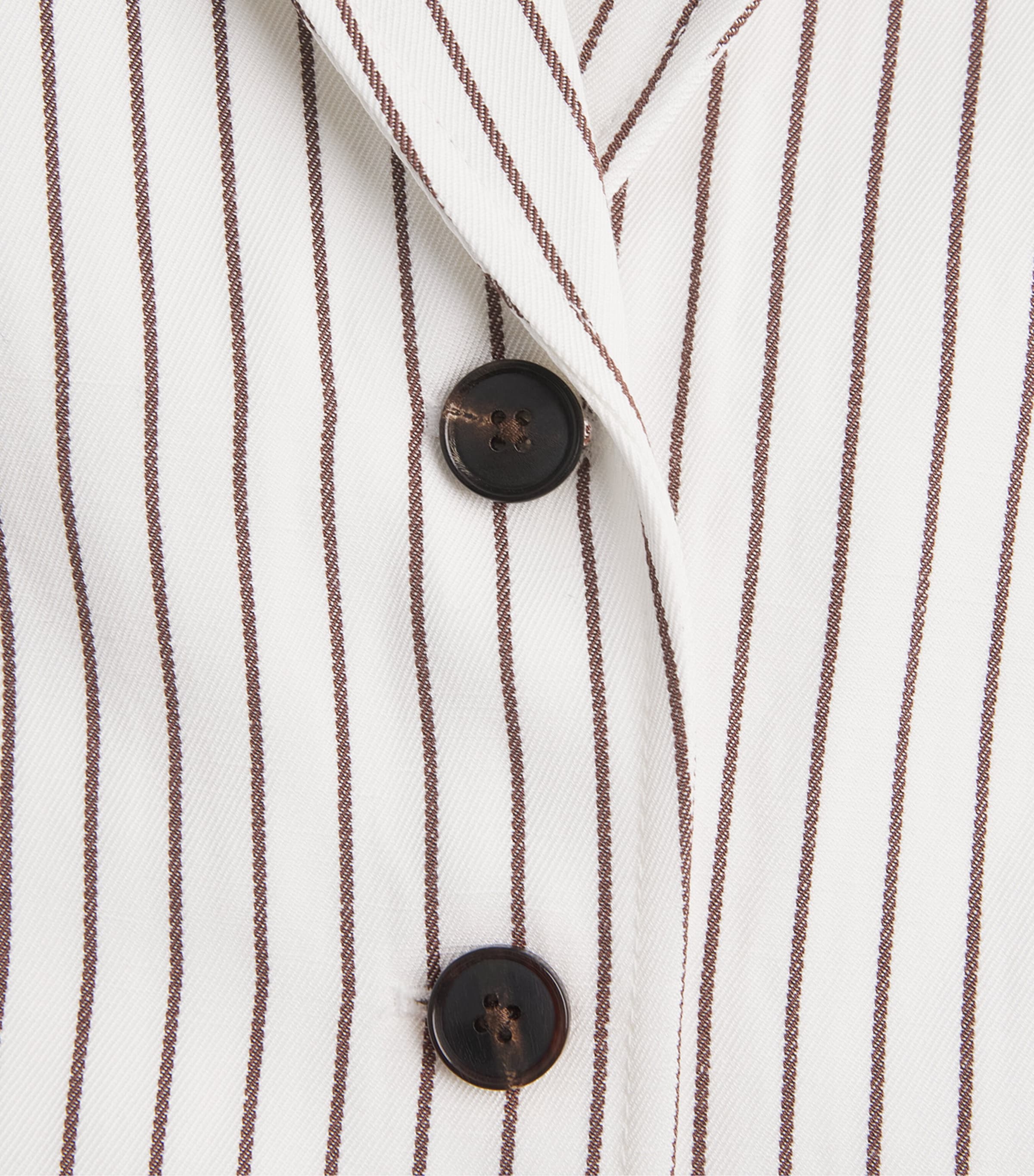ME+EM Womens Stripe Sleeveless Blazer Ivory/cinnamon Brown Image 6