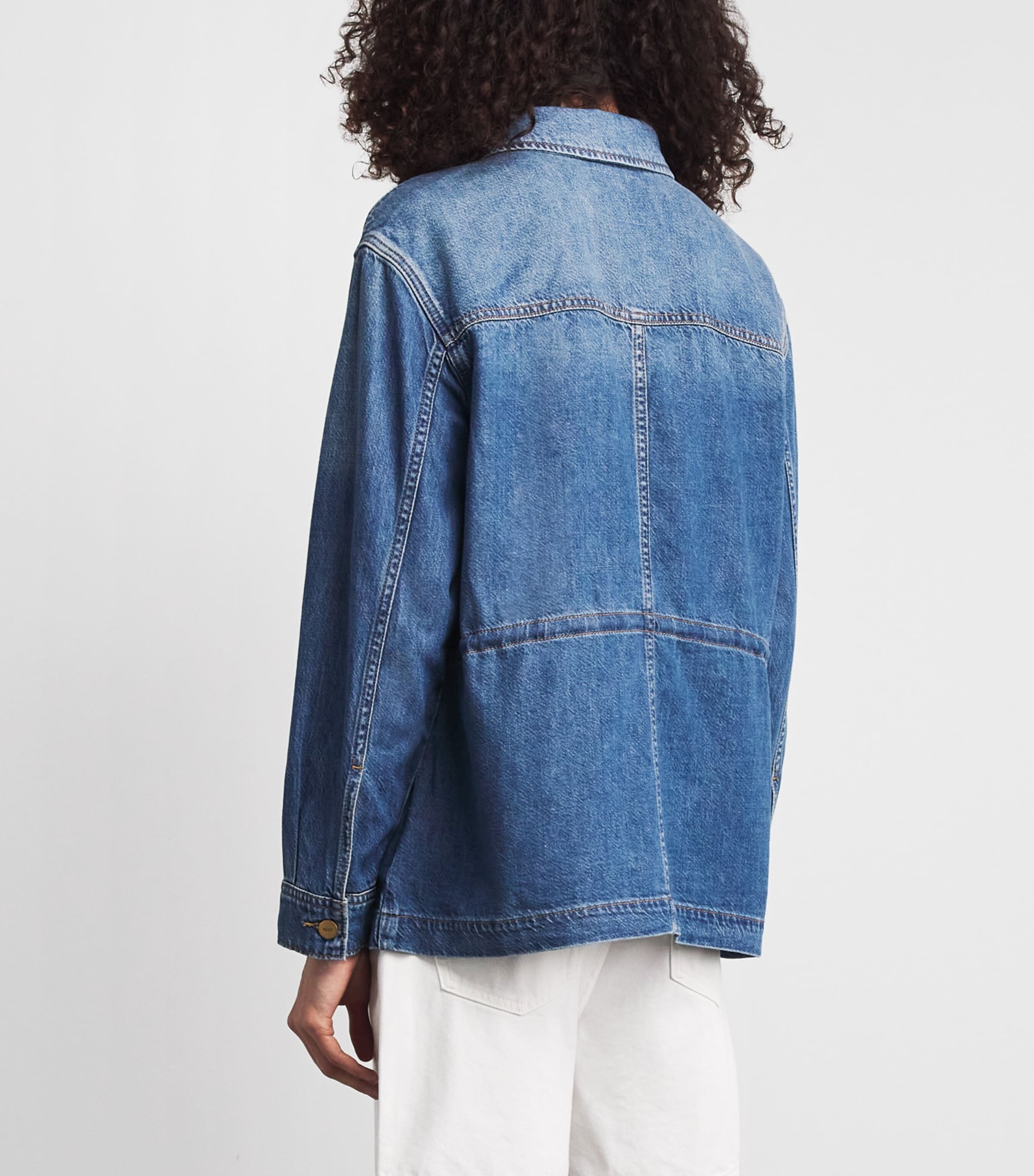 PAIGE Womens Denim Clarke Overshirt La Verne Image 5