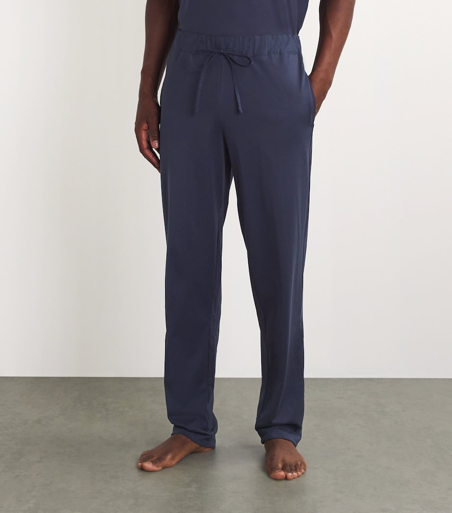 Jersey Cotton Pyjama Bottoms 0496 - BLACK IRIS Image 3