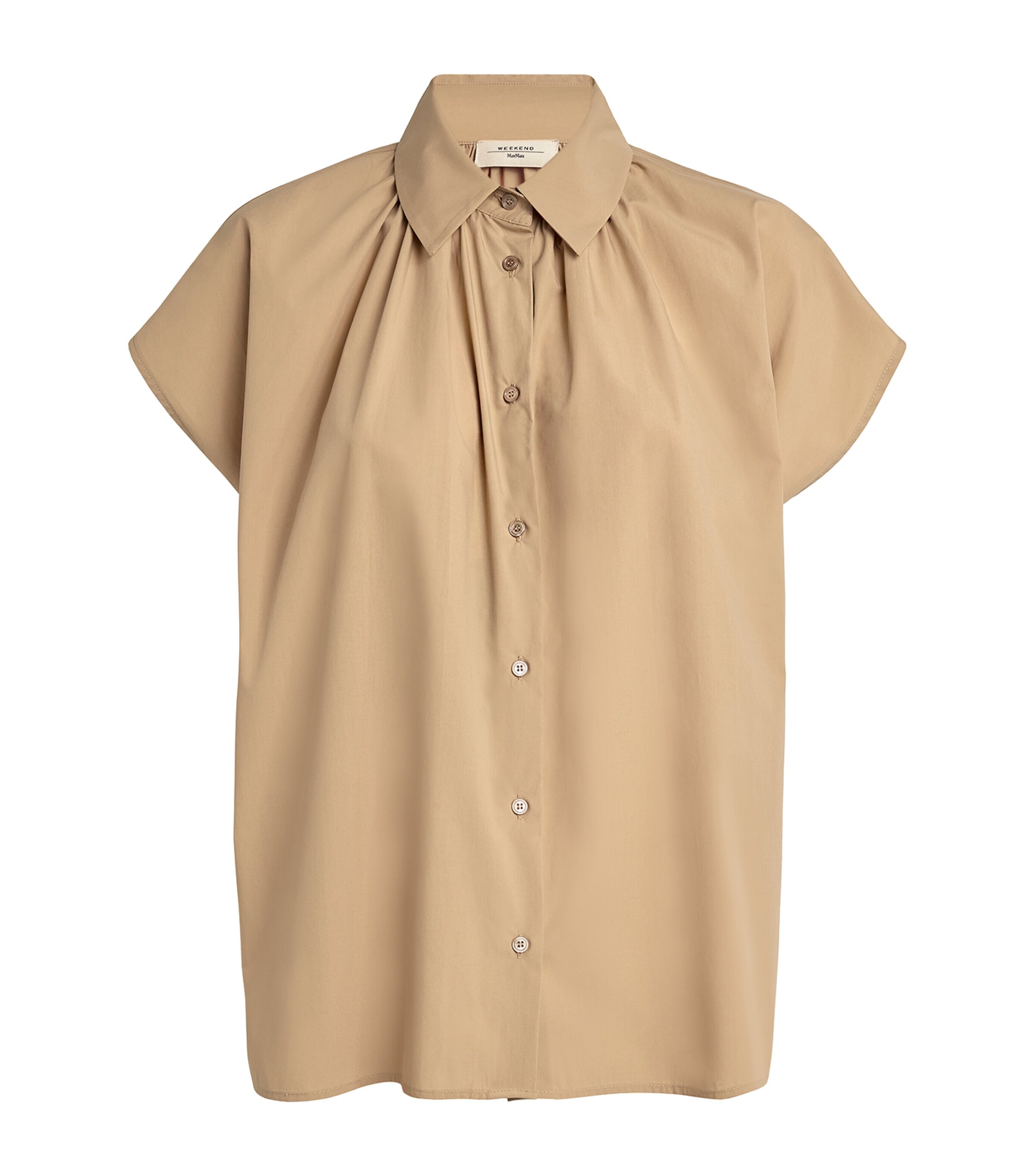 Weekend Max Mara Cotton Short-Sleeve Shirt | Women Clothing | Tops | Workwear | Designers | Weekend Max Mara | 5216