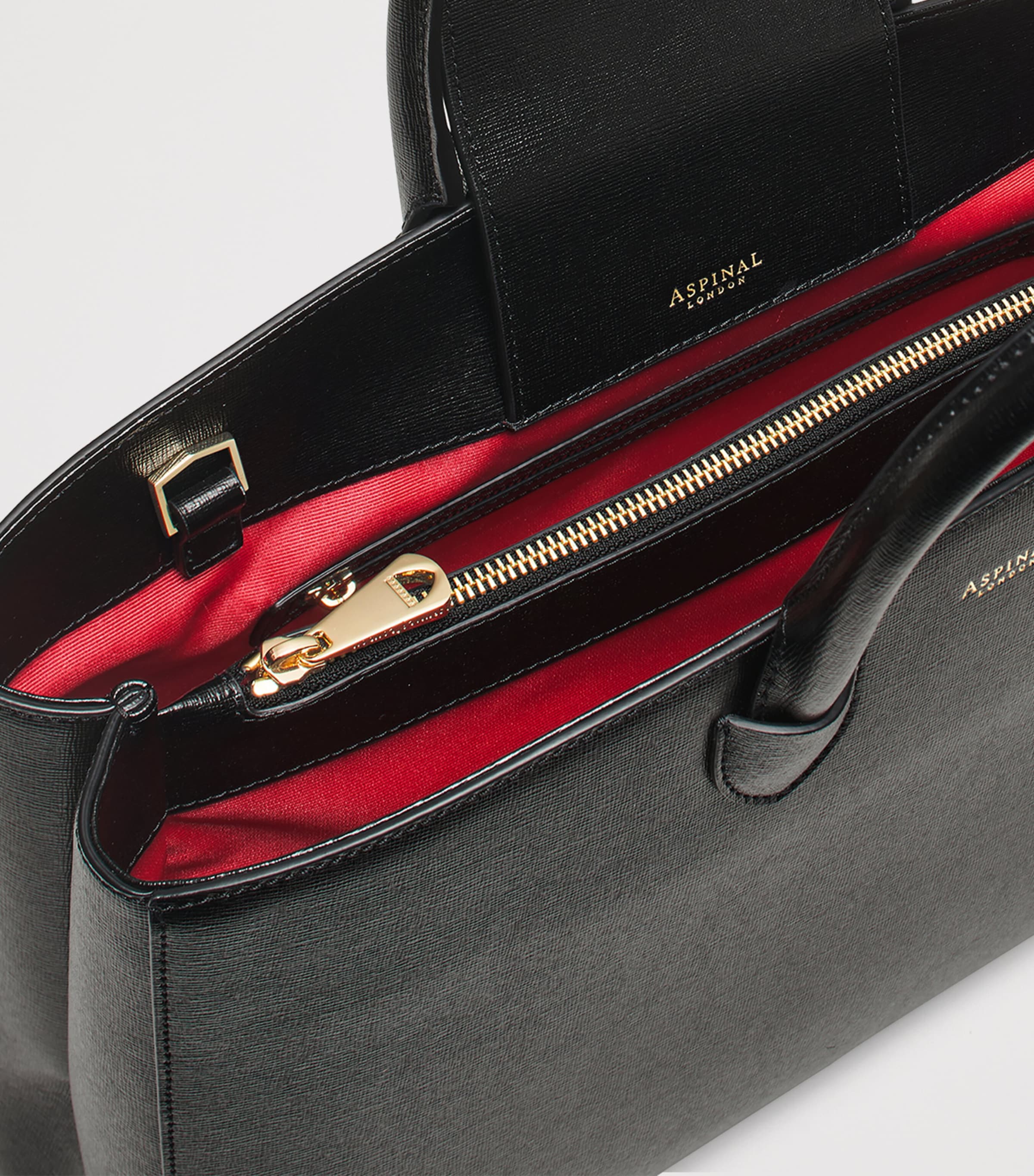 Leather Madison Tote Bag BLACK Image 5