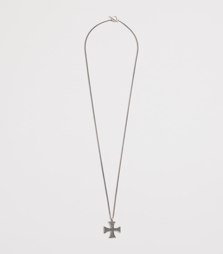 Sterling Silver Cross Necklace SILVER Image 3