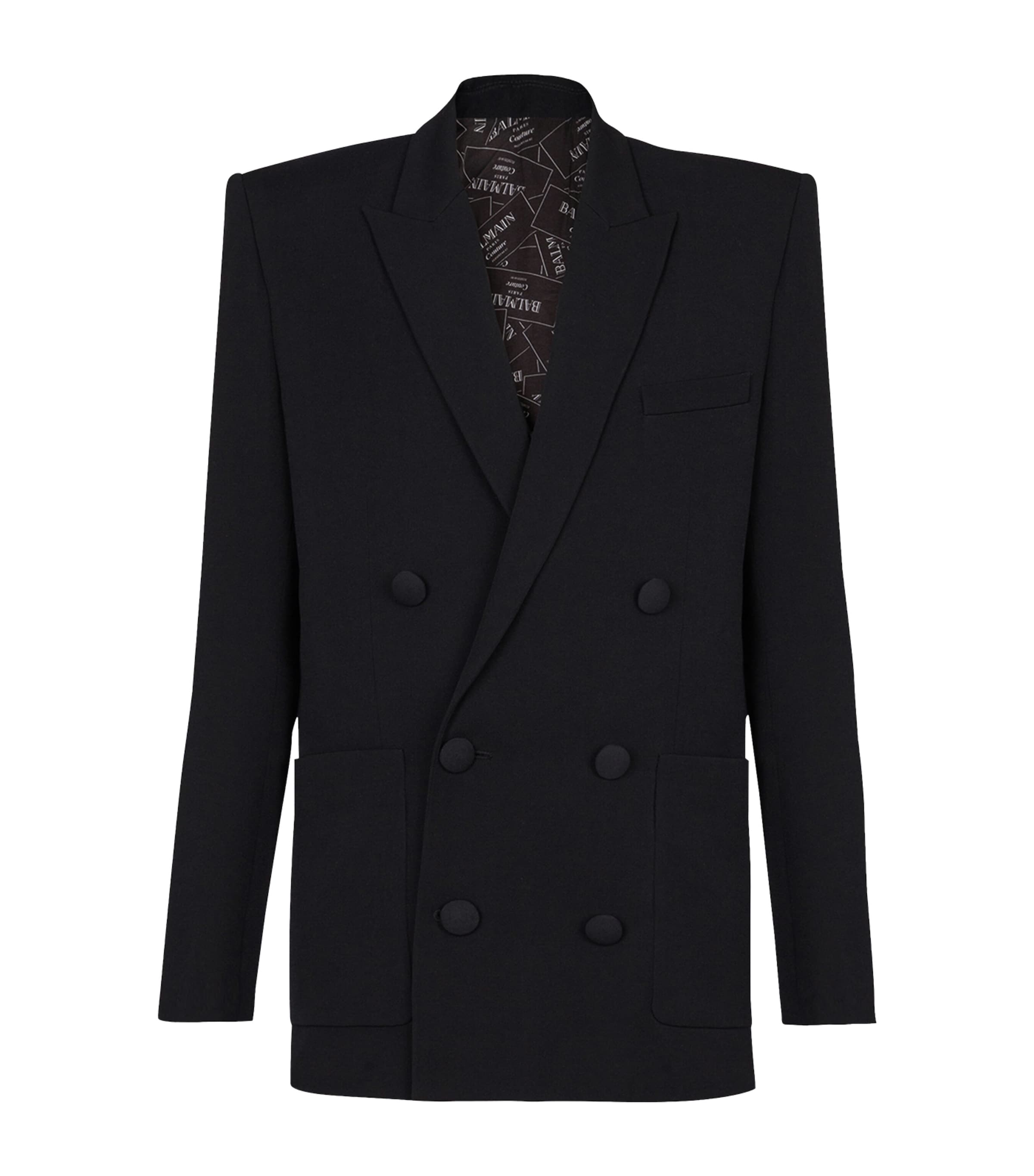 Wool Grain De Poudre Blazer 0PA NOIR Image 1