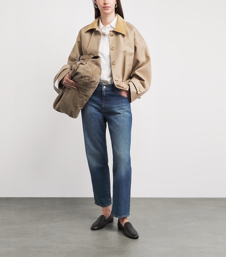 FRAME Womens The Hang Straight Jeans Sail Image 2
