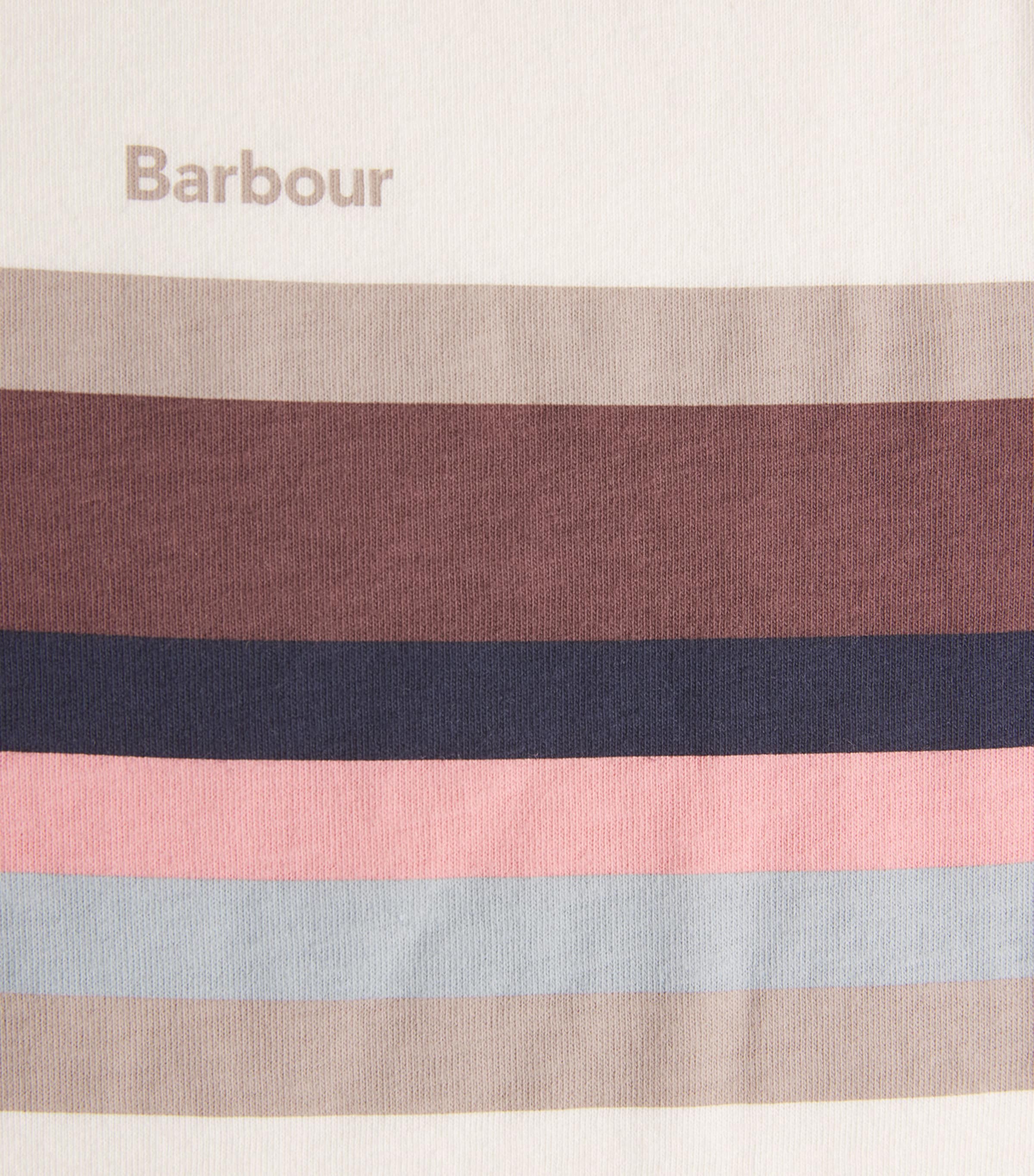 Barbour Mens Cotton Stripe Newsham T-shirt Whisper Image 5