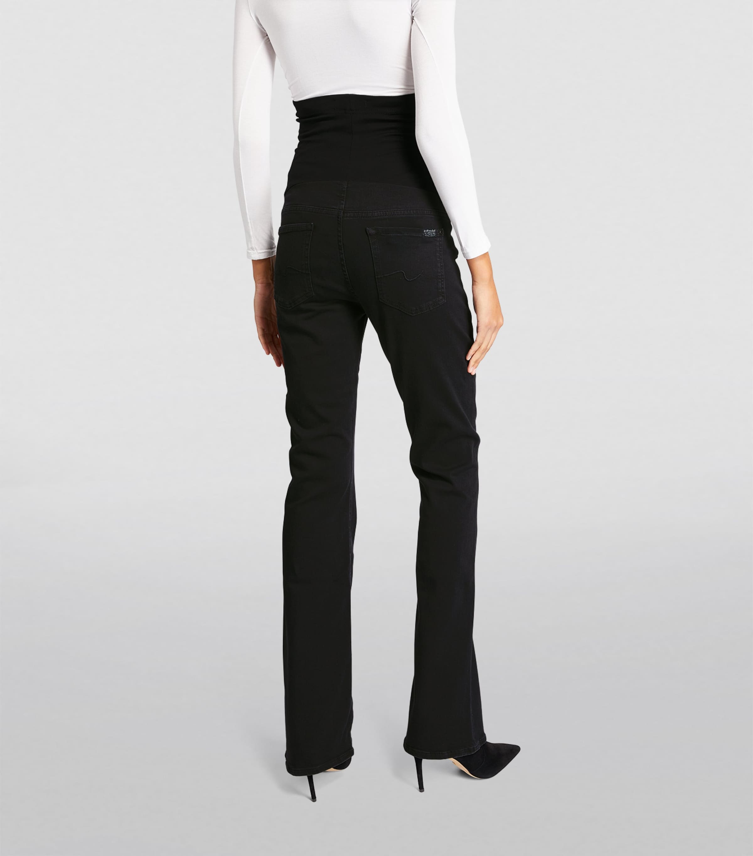 Maternity Bootcut Jeans BLACK Image 4